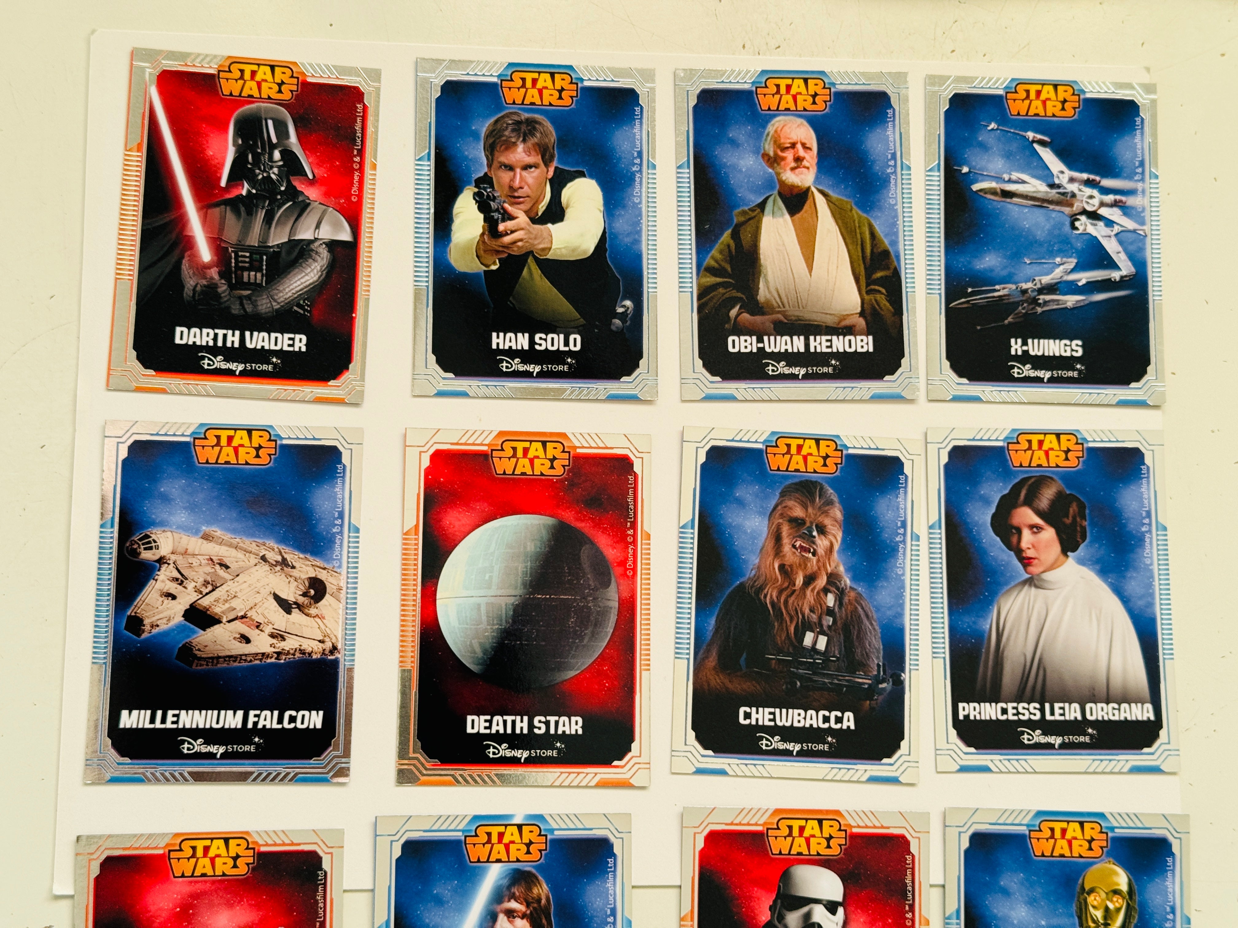 Star Wars Disney stores UK only issued cards set 2014