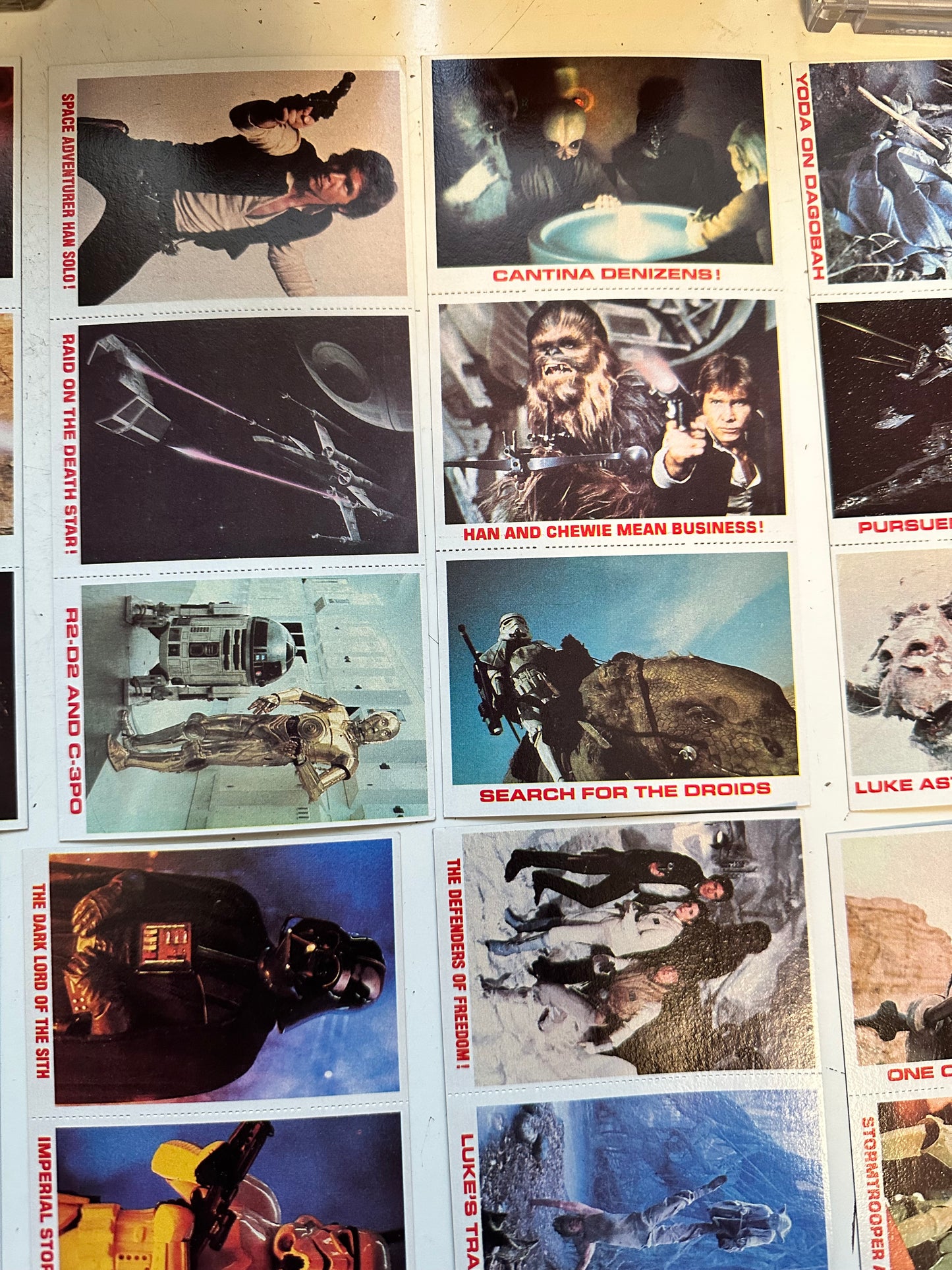 Star Wars Empire Burger King 12 panels 36 cards set 1980.