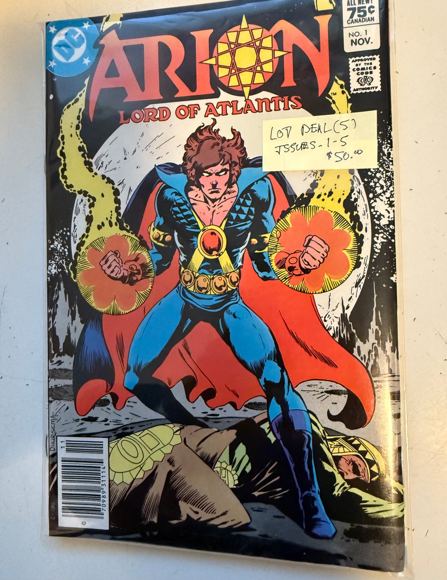 Arion comics #1-5 issues lot deal 1982