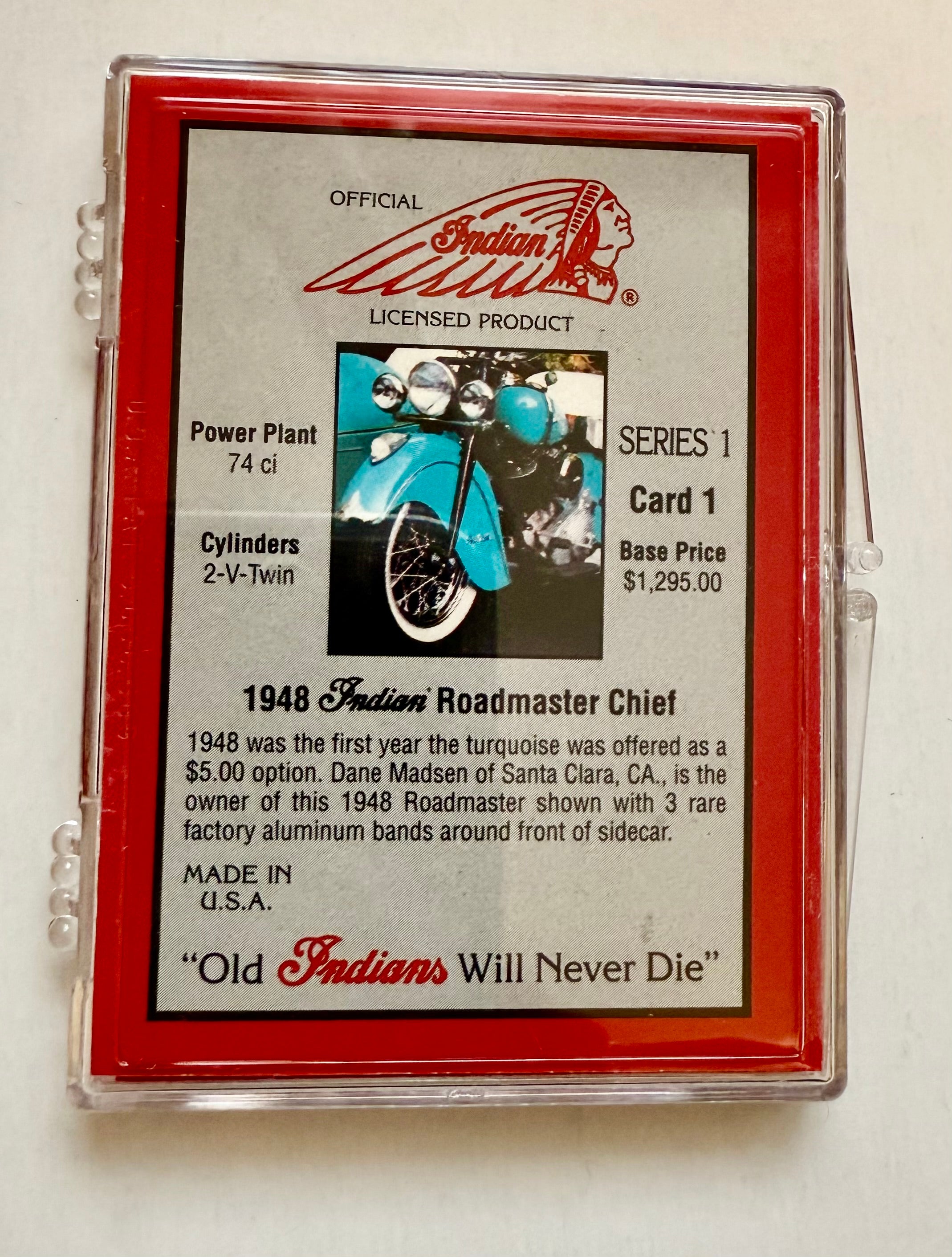Indian motorcycle vintage 10 cards set 1992