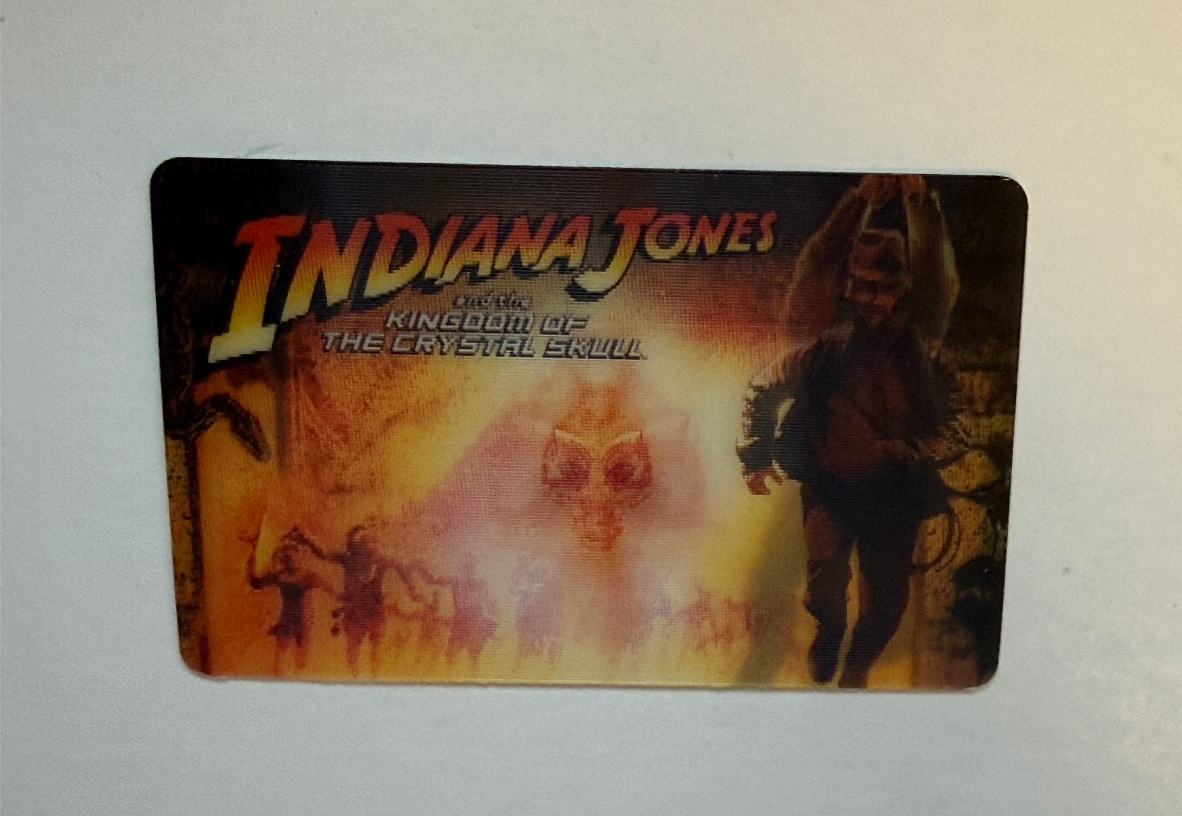 Raiders of the lost Ark, rare lenticular movie card