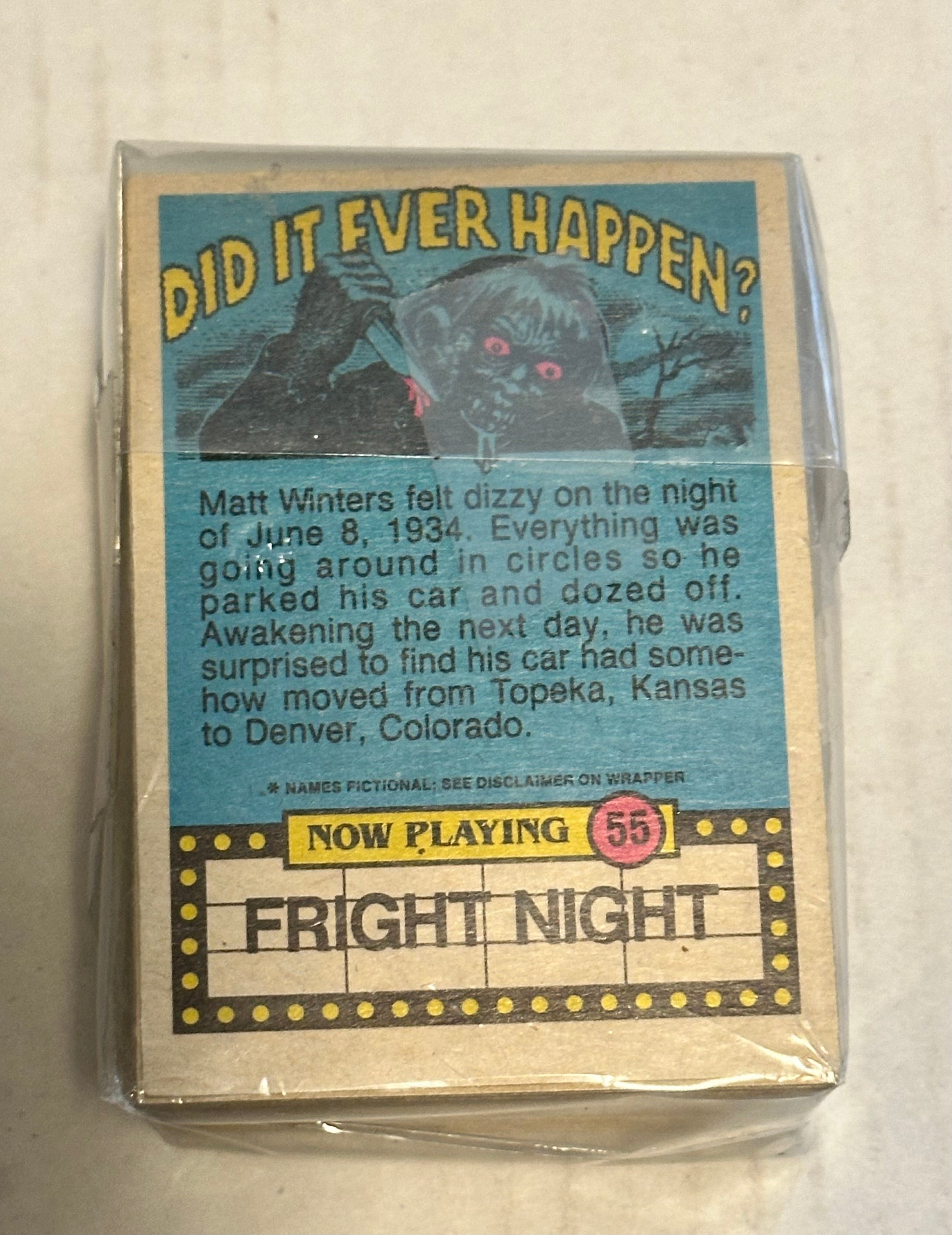 Fright Flicks cards set￼1988