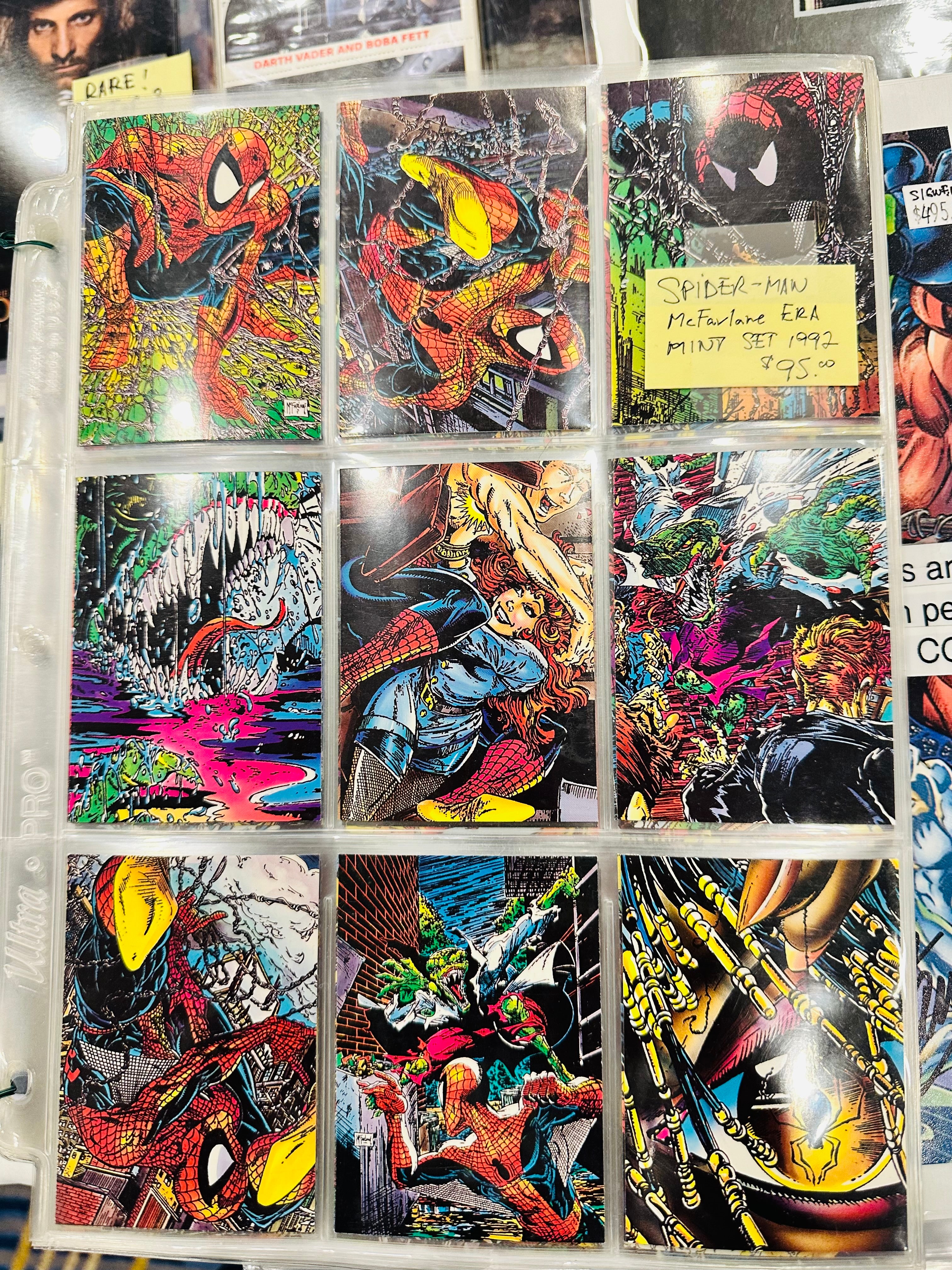 Spider-Man McFarlane Era rare mint condition set in pages 1992