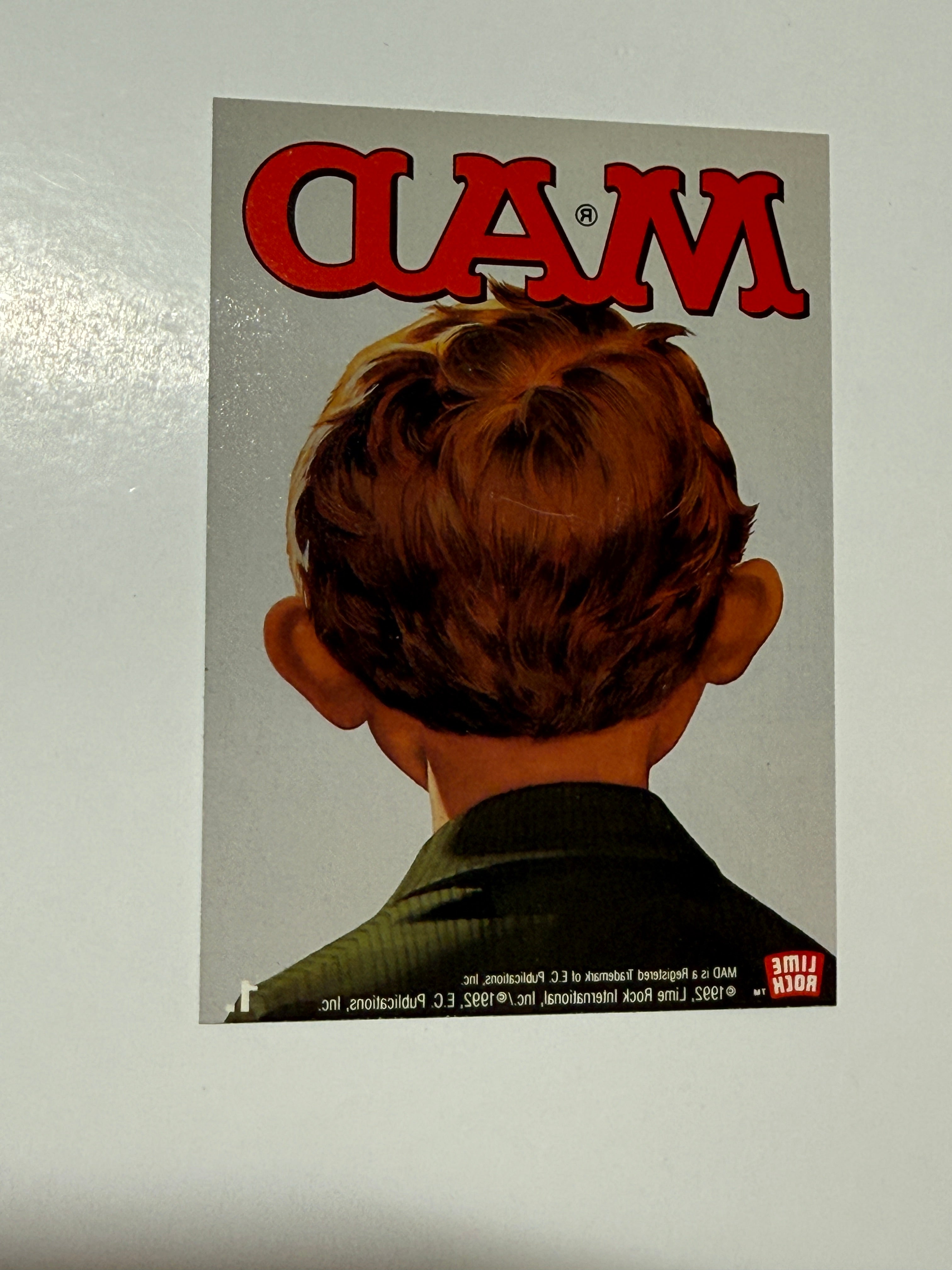 Mad Magazine rare Alfred E Newman hologram insert card 1990s
