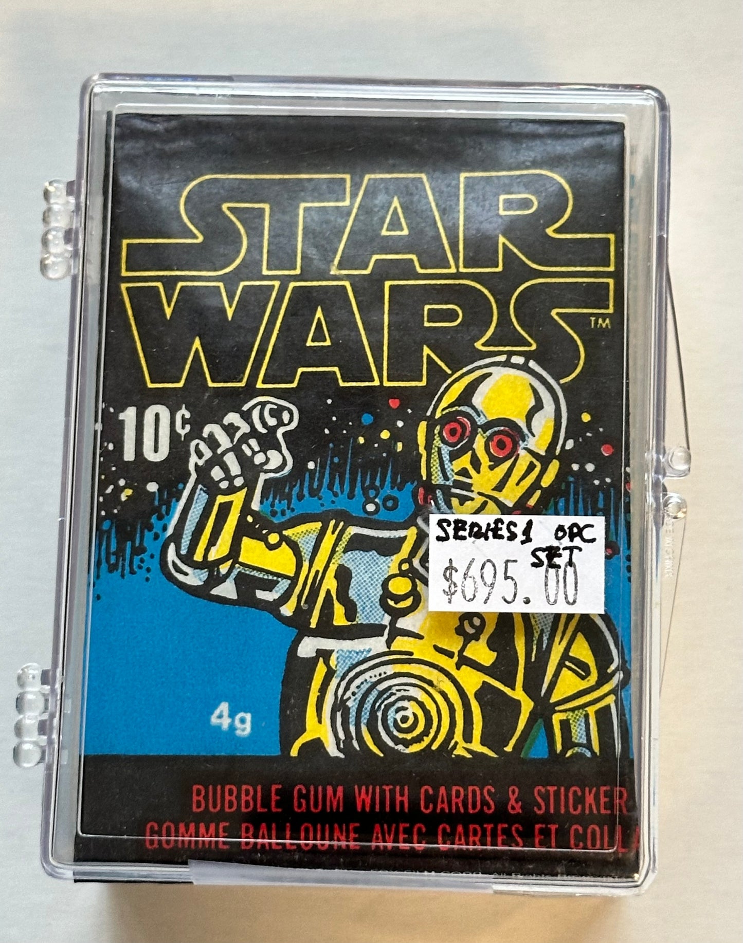 Star Wars series 1 Opc Canadian version cards and stickers set with Opc wrapper 1977