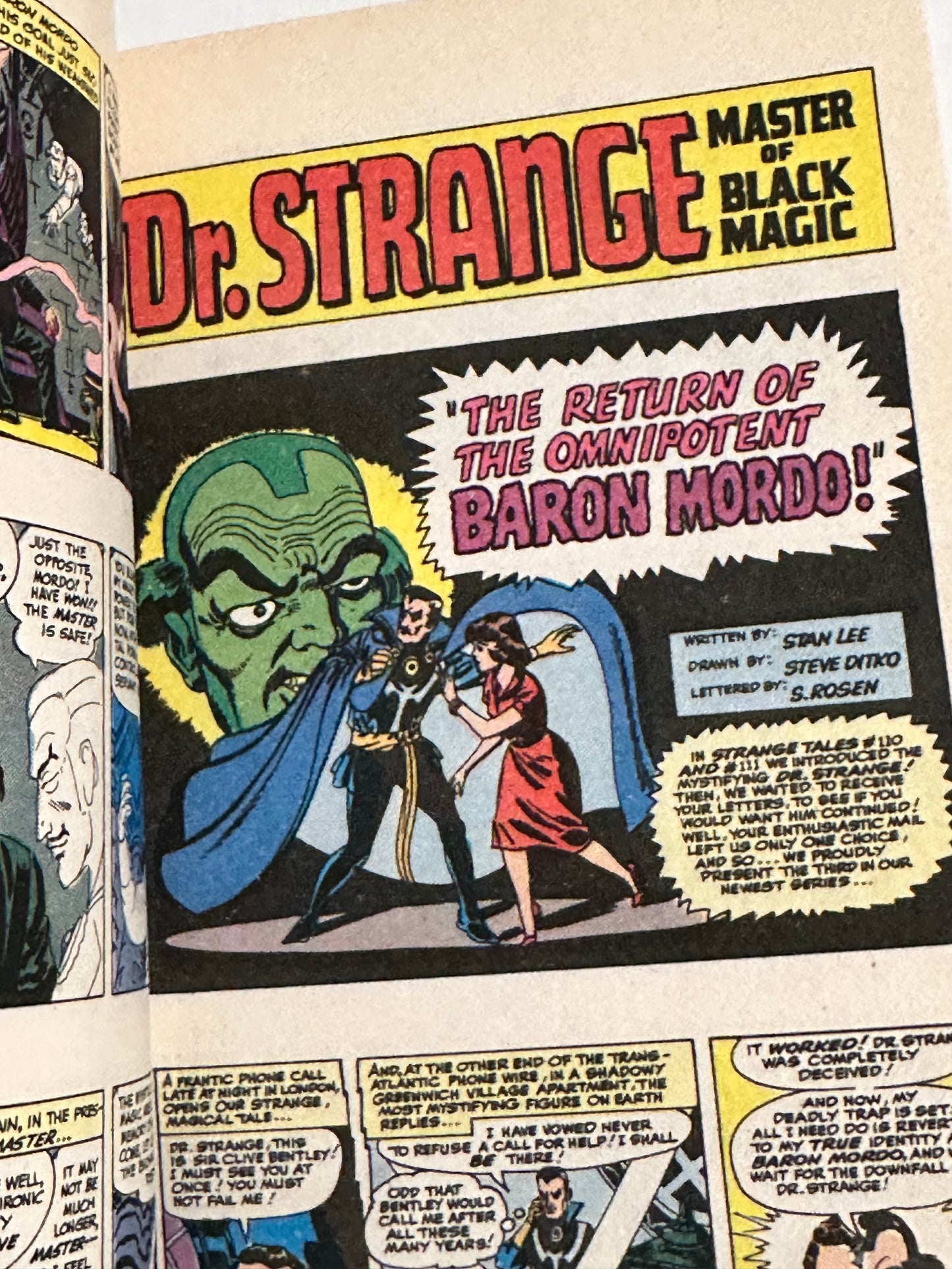 1978 Marvel comics Doctor Strange colour comic pocket book