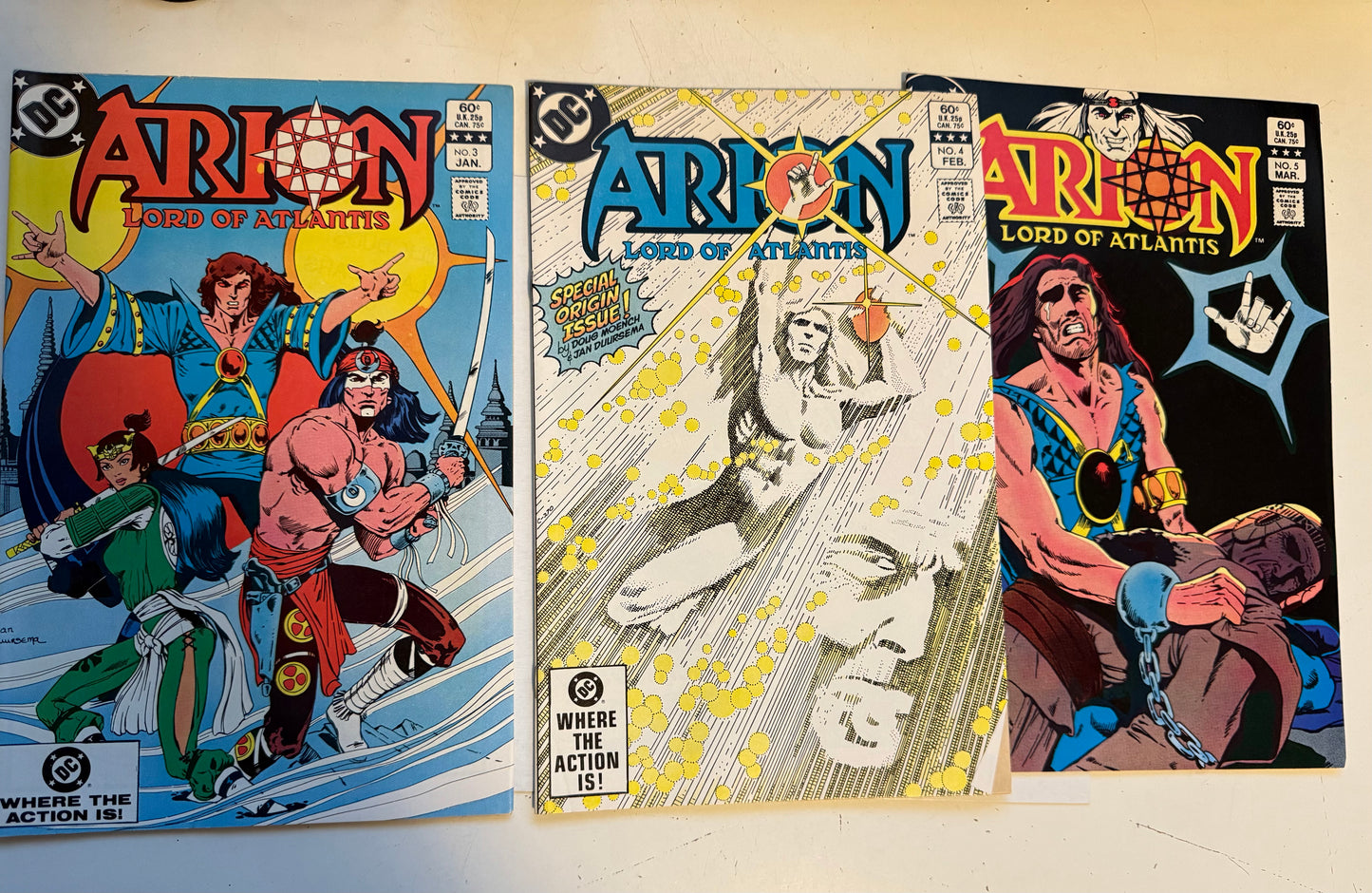 Arion comics #1-5 issues lot deal 1982