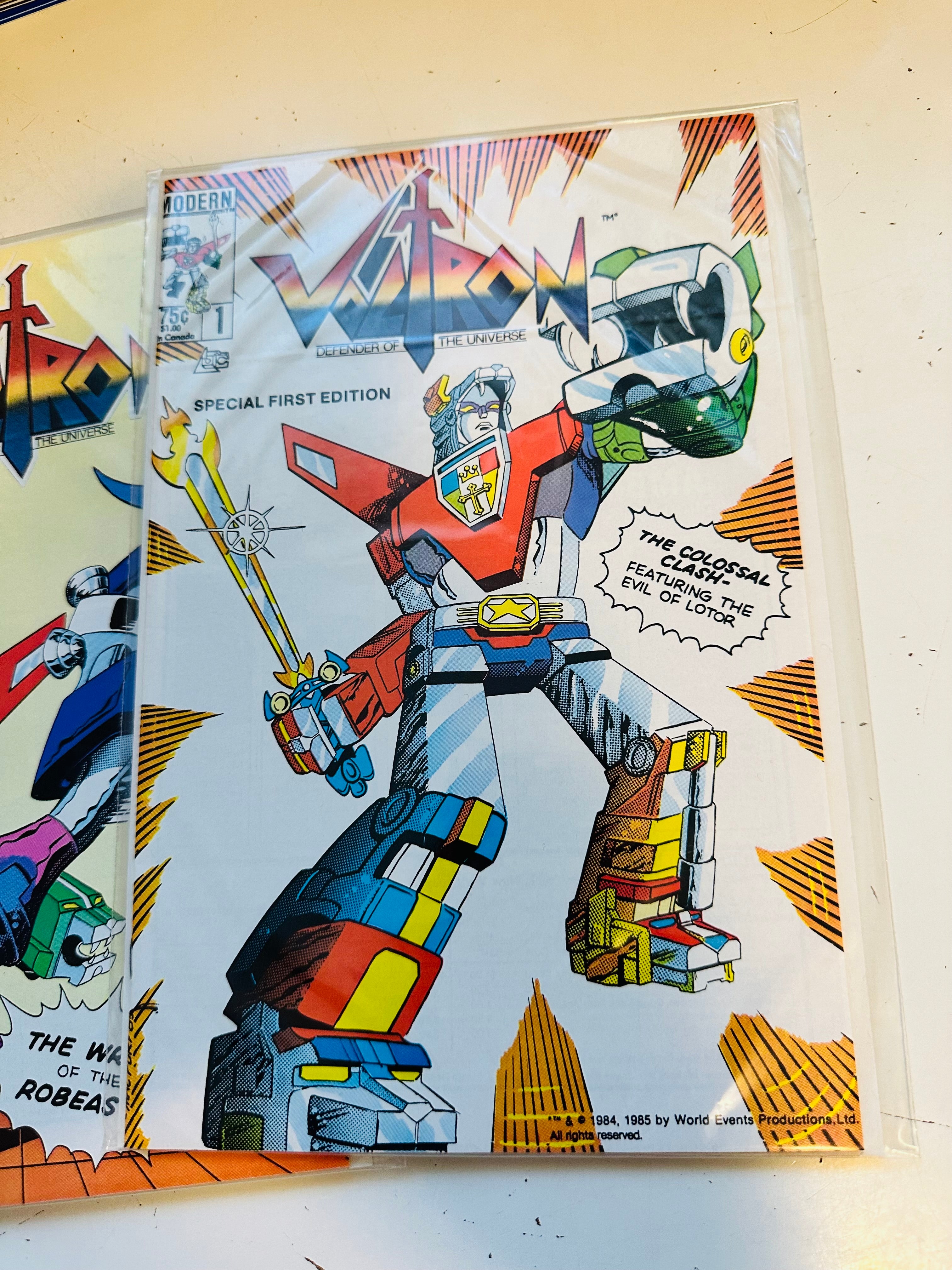 Voltron vintage 3 high grade NM comics set 1-3 from 1985