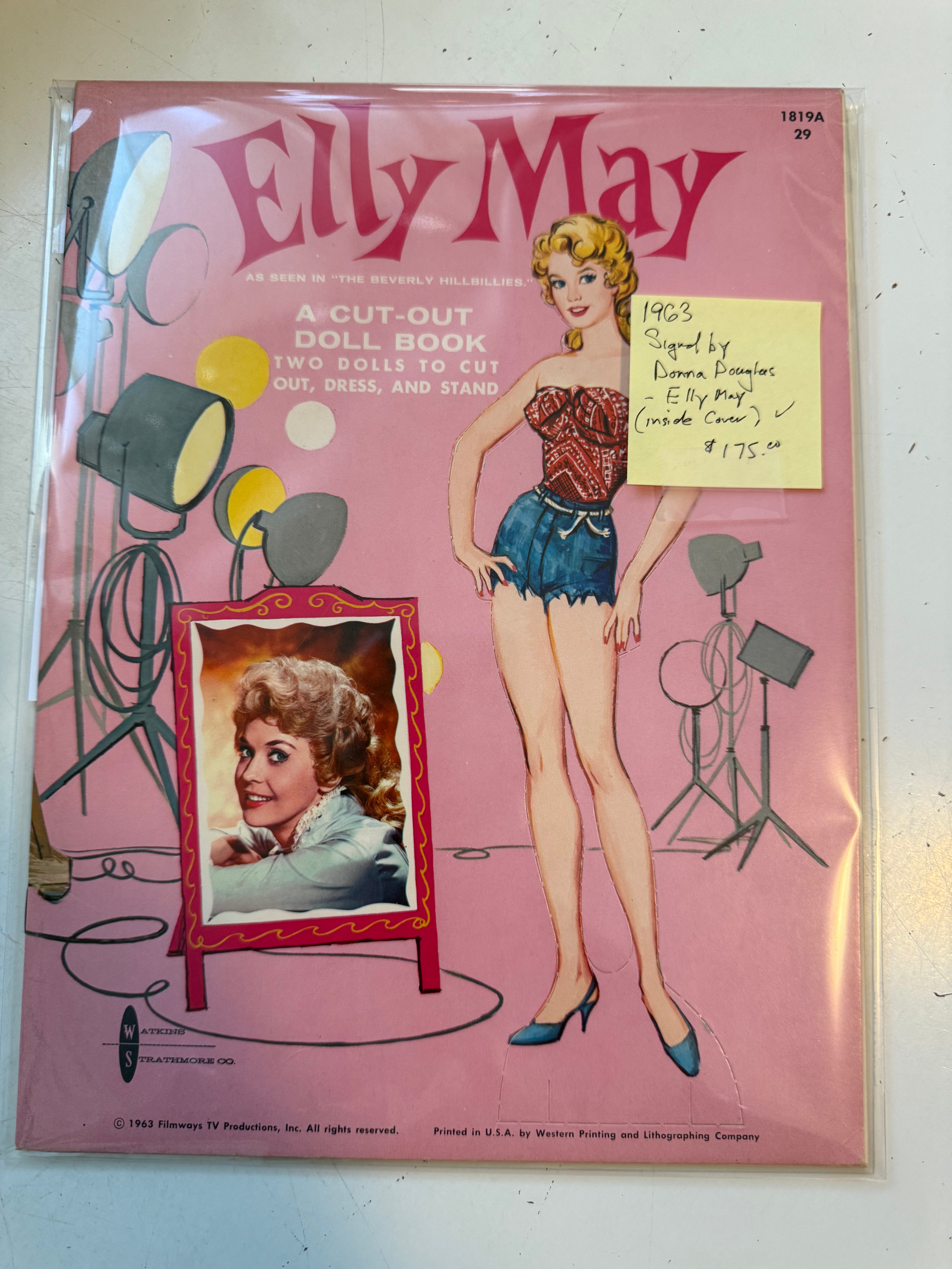 The Beverly hillbillies Elly May rare autograph cut-out doll book 1963 with COA