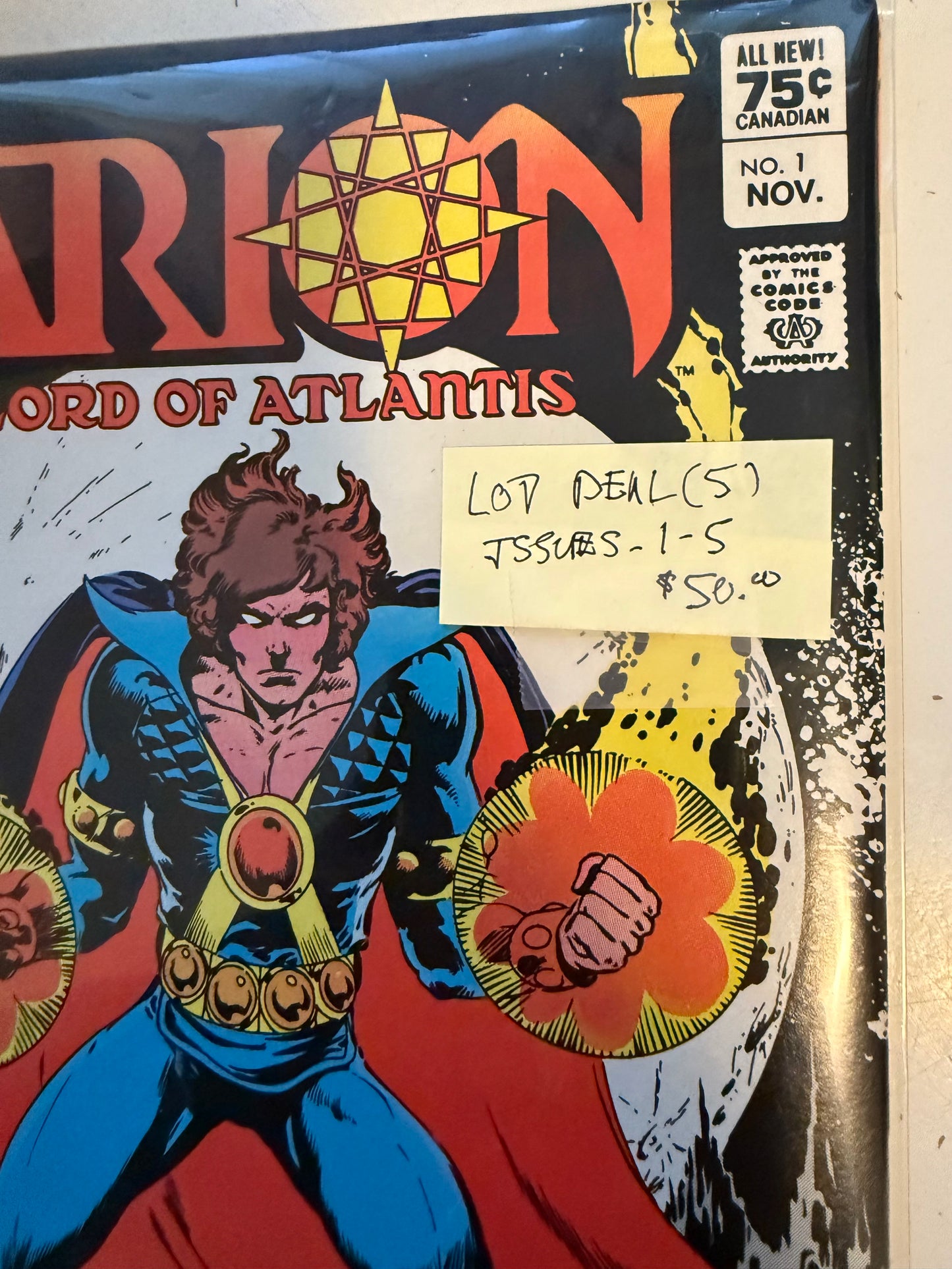 Arion comics #1-5 issues lot deal 1982