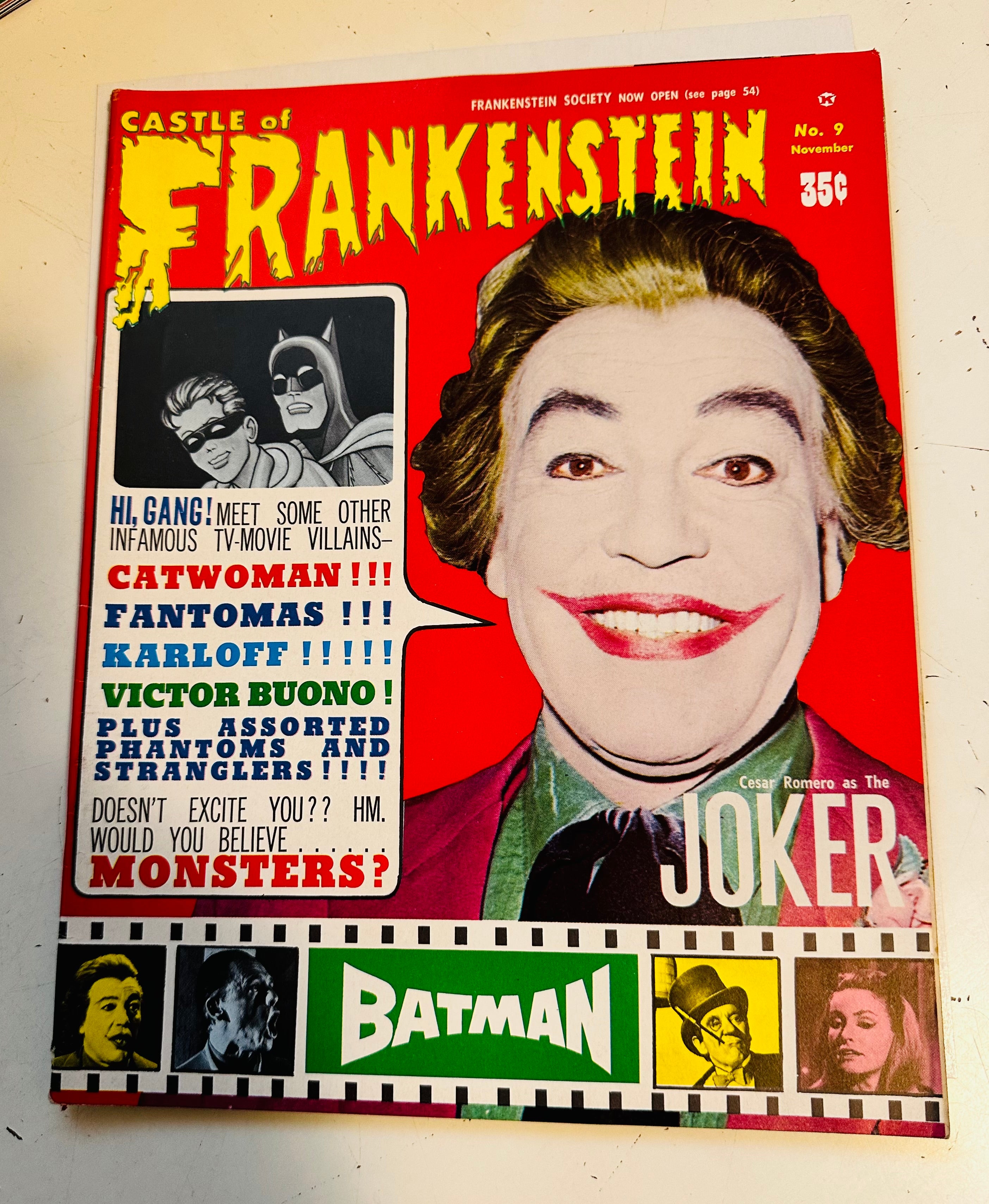 Castle of Frankenstein movie/TV magazine Batman issue 1966