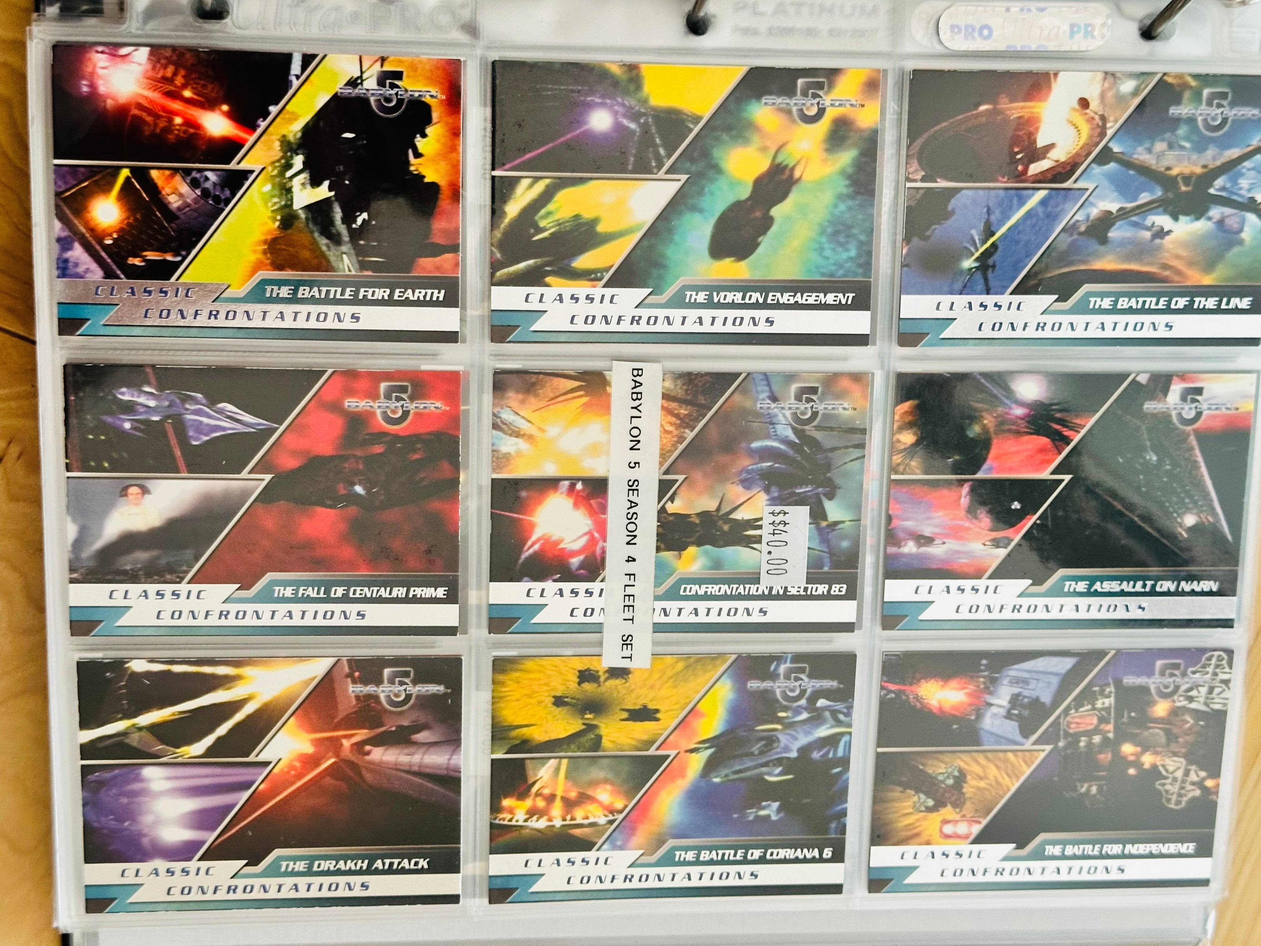 Babylon 5 season four Fleet insert card set