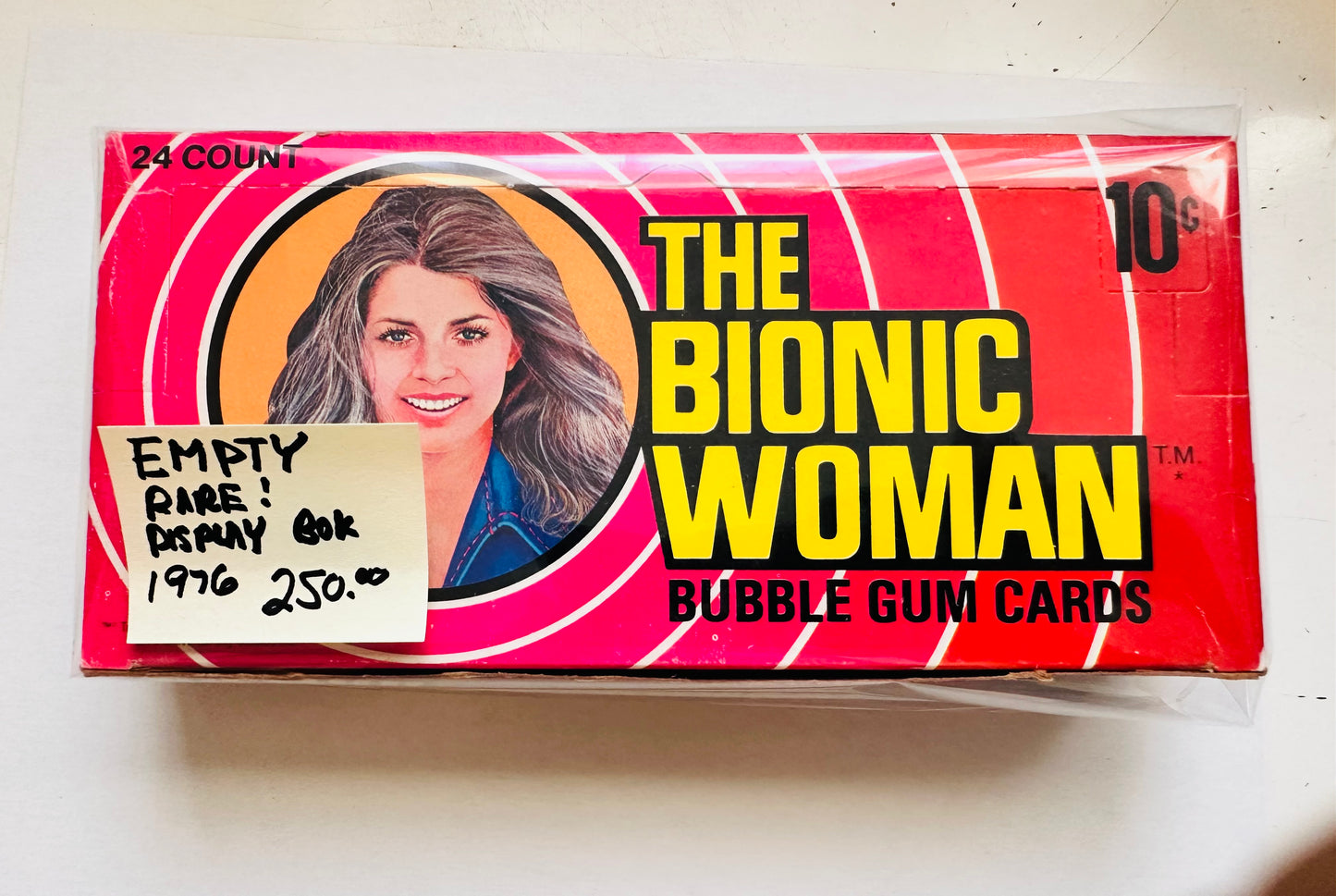 Bionic woman TV show empty display box 1976