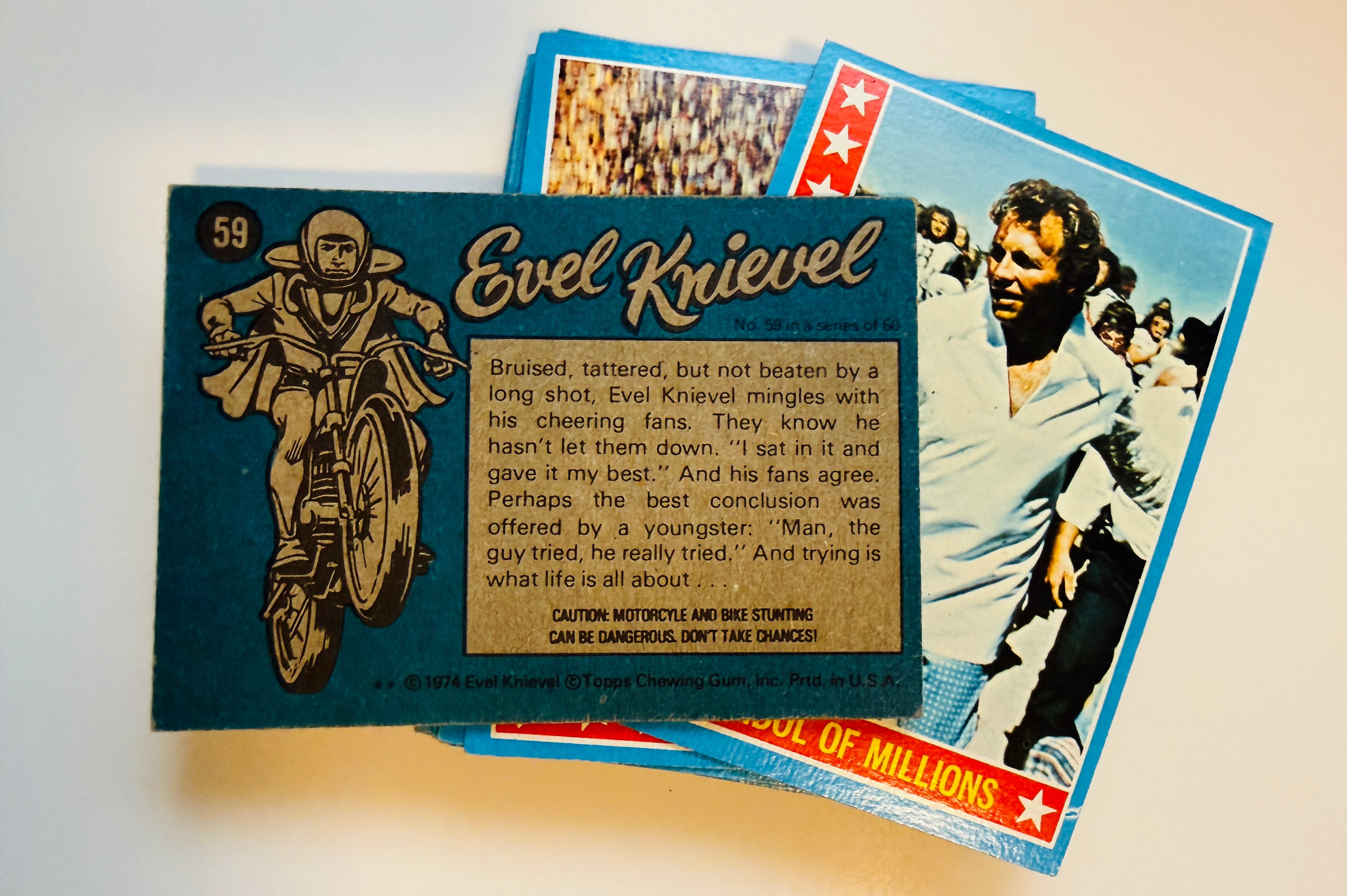 Evel Knievel 29 cards lot deal 1974