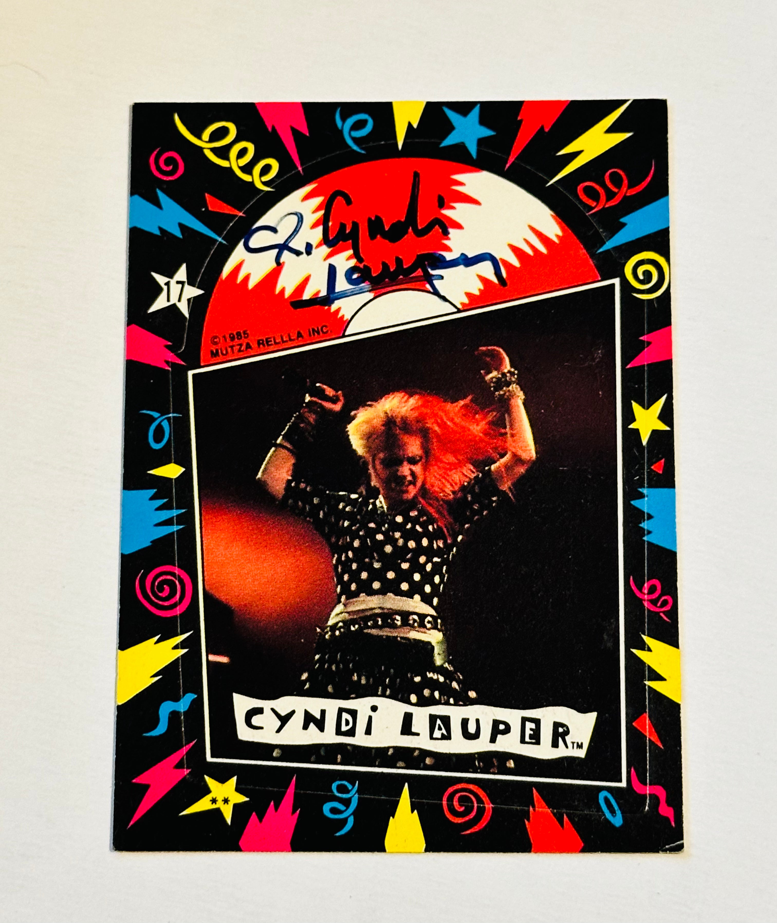 Cyndi Lauper rare autographed vintage card sold with COA