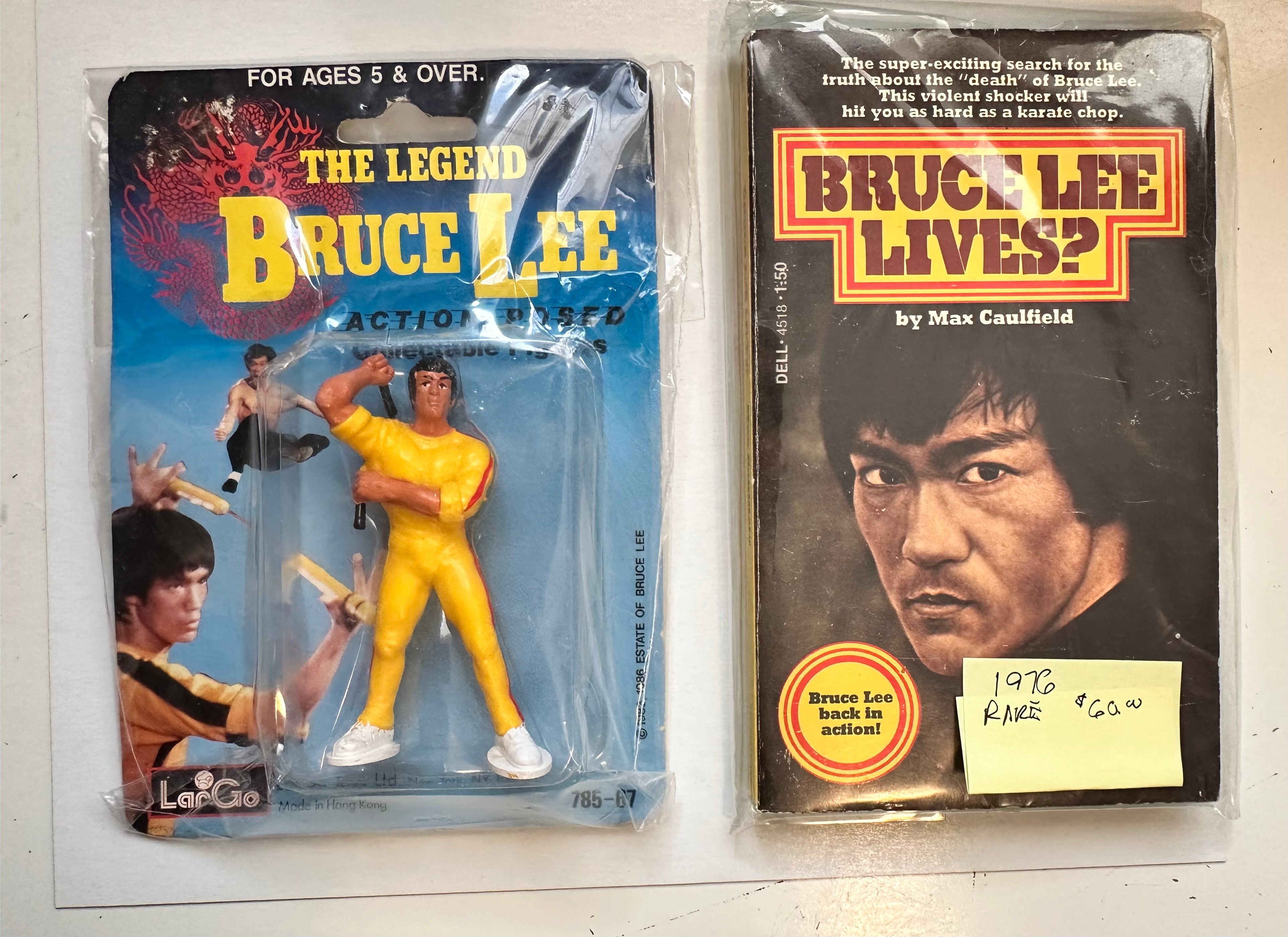 Bruce Lee rare vintage toy and book lot deal