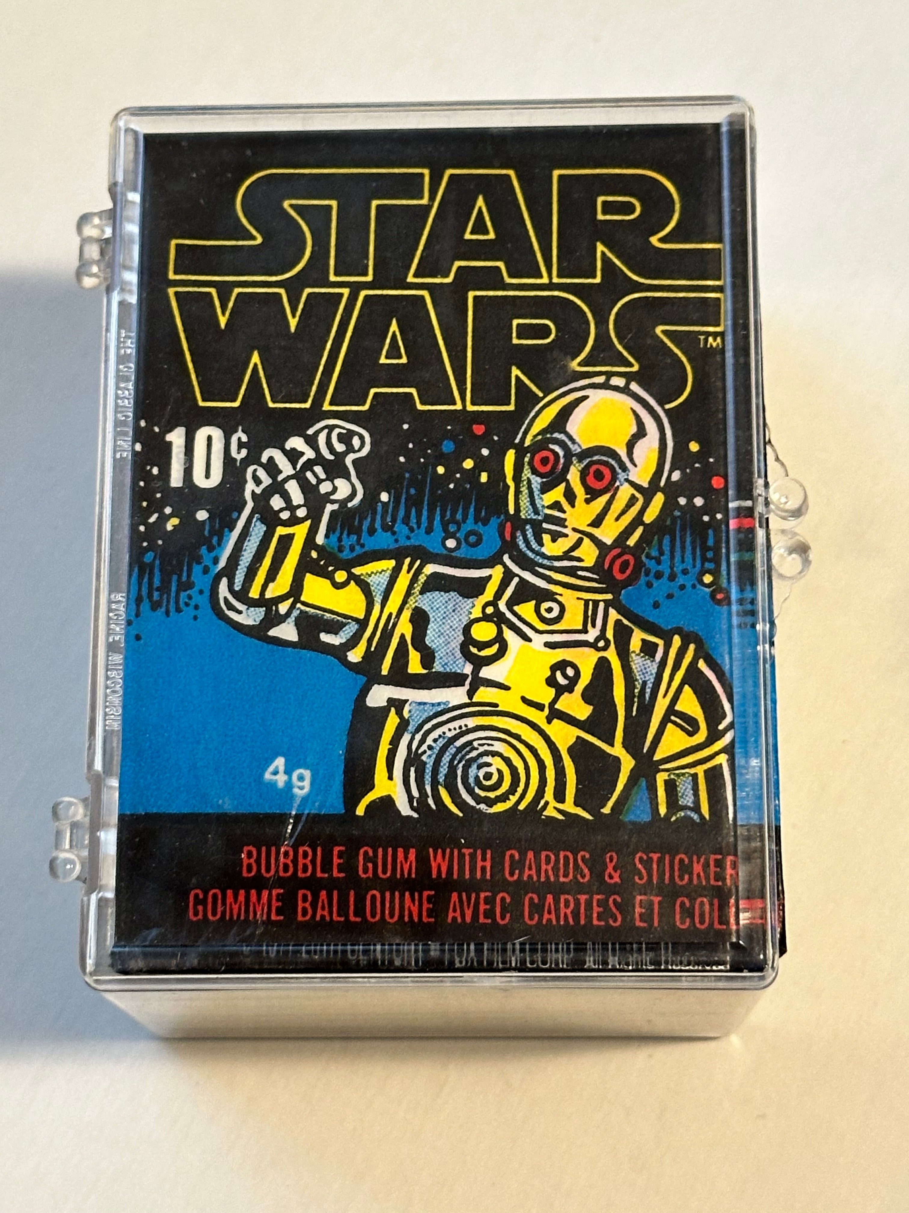 Star Wars 1st series rarer Opc Canadian version cards and stickers set with wrapper 1977