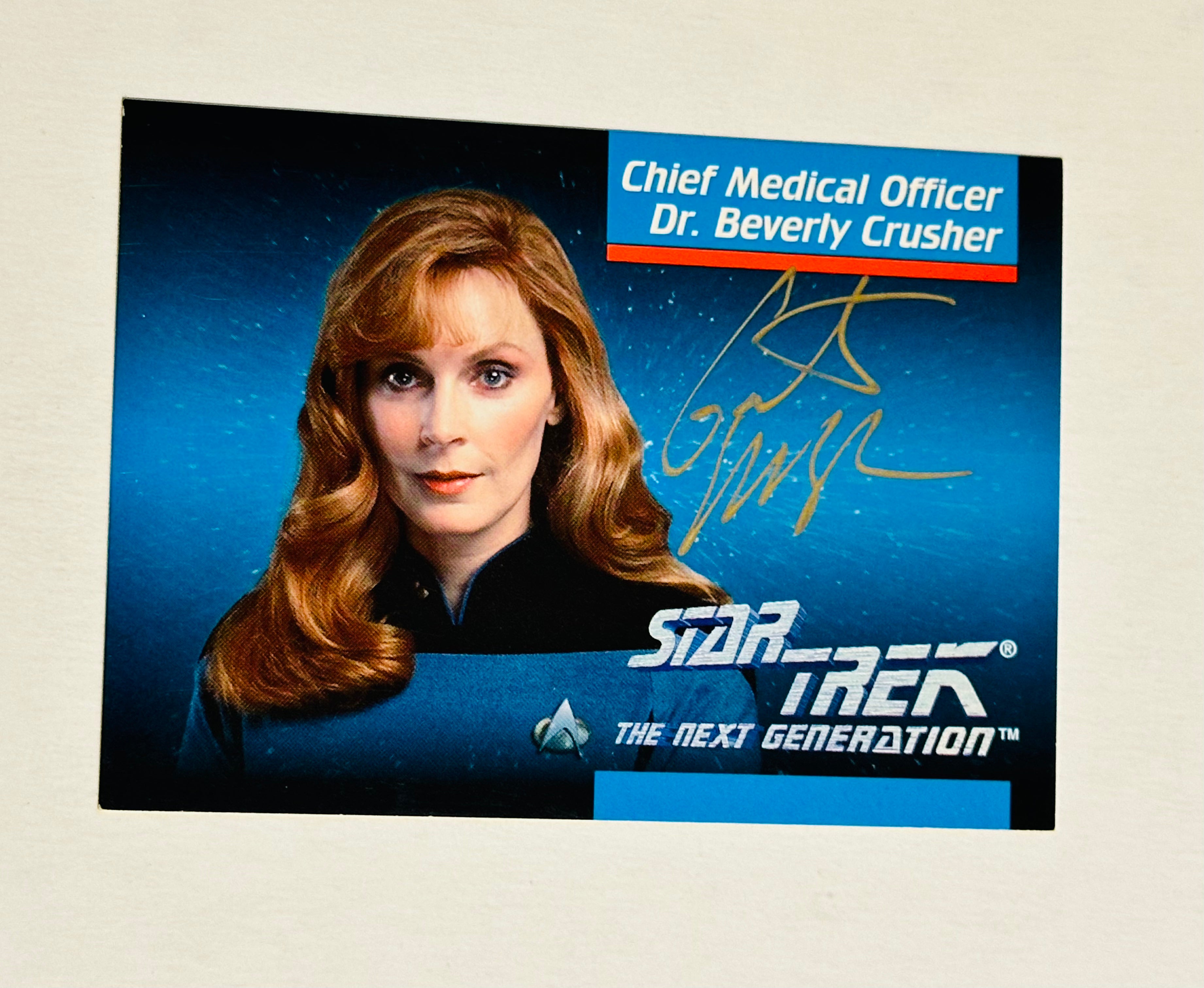 Star Trek Gates McFadden autographed card sold with COA