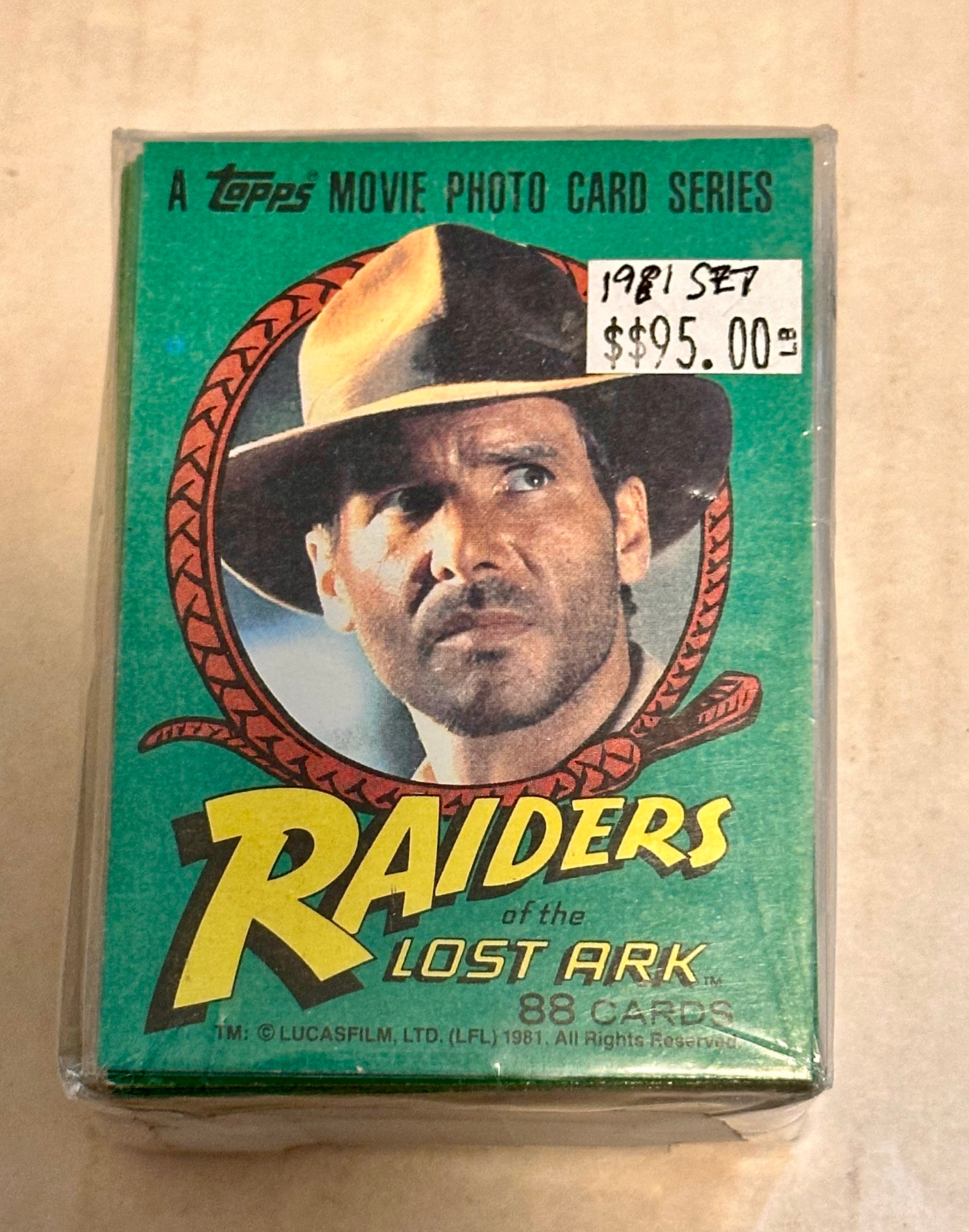 Raiders of the Lost Ark movie vintage cards set 1981
