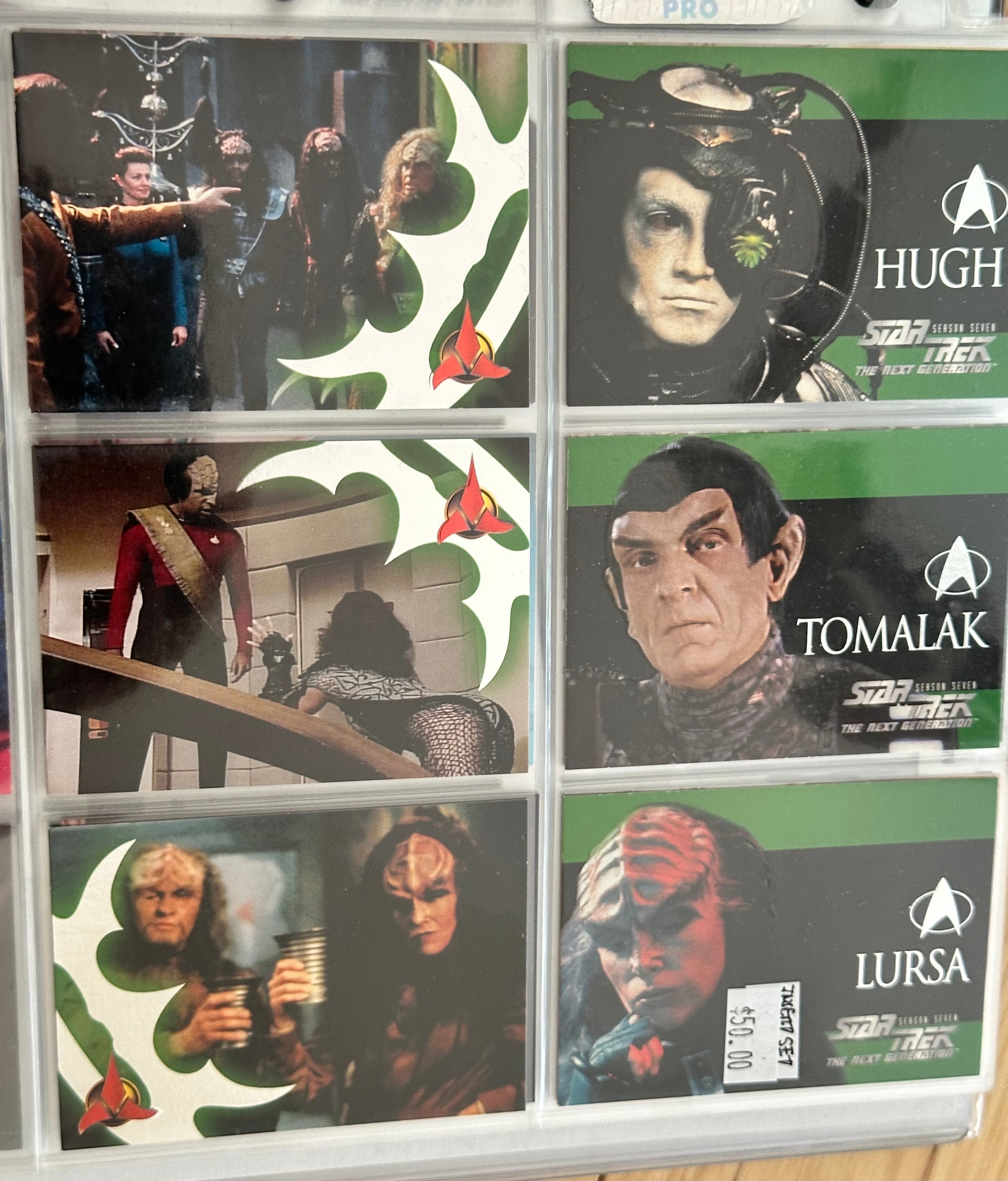 Star Trek season four insert cards set set.