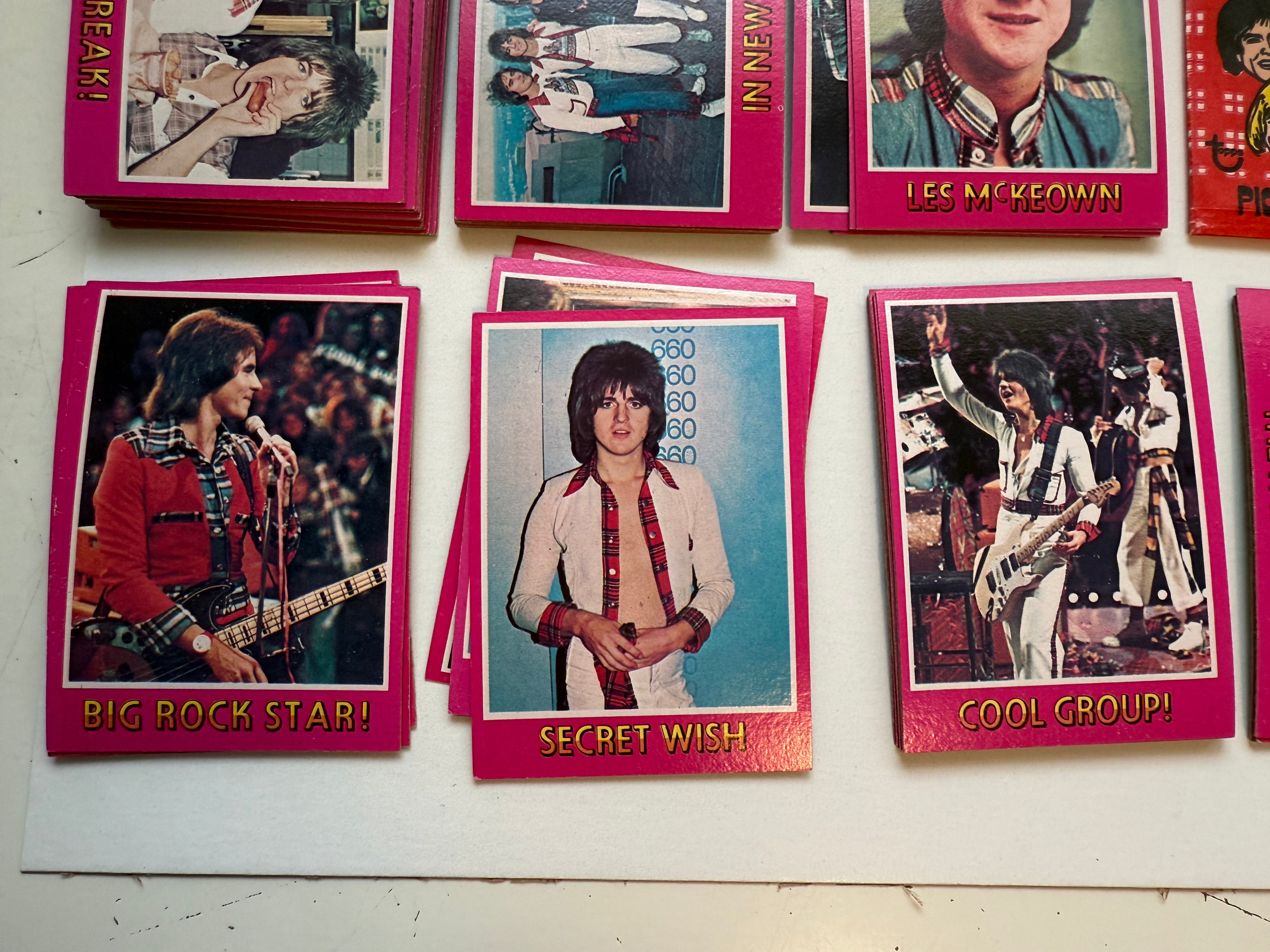 Bay City Rollers rare mint vintage cards set with wrapper 1975