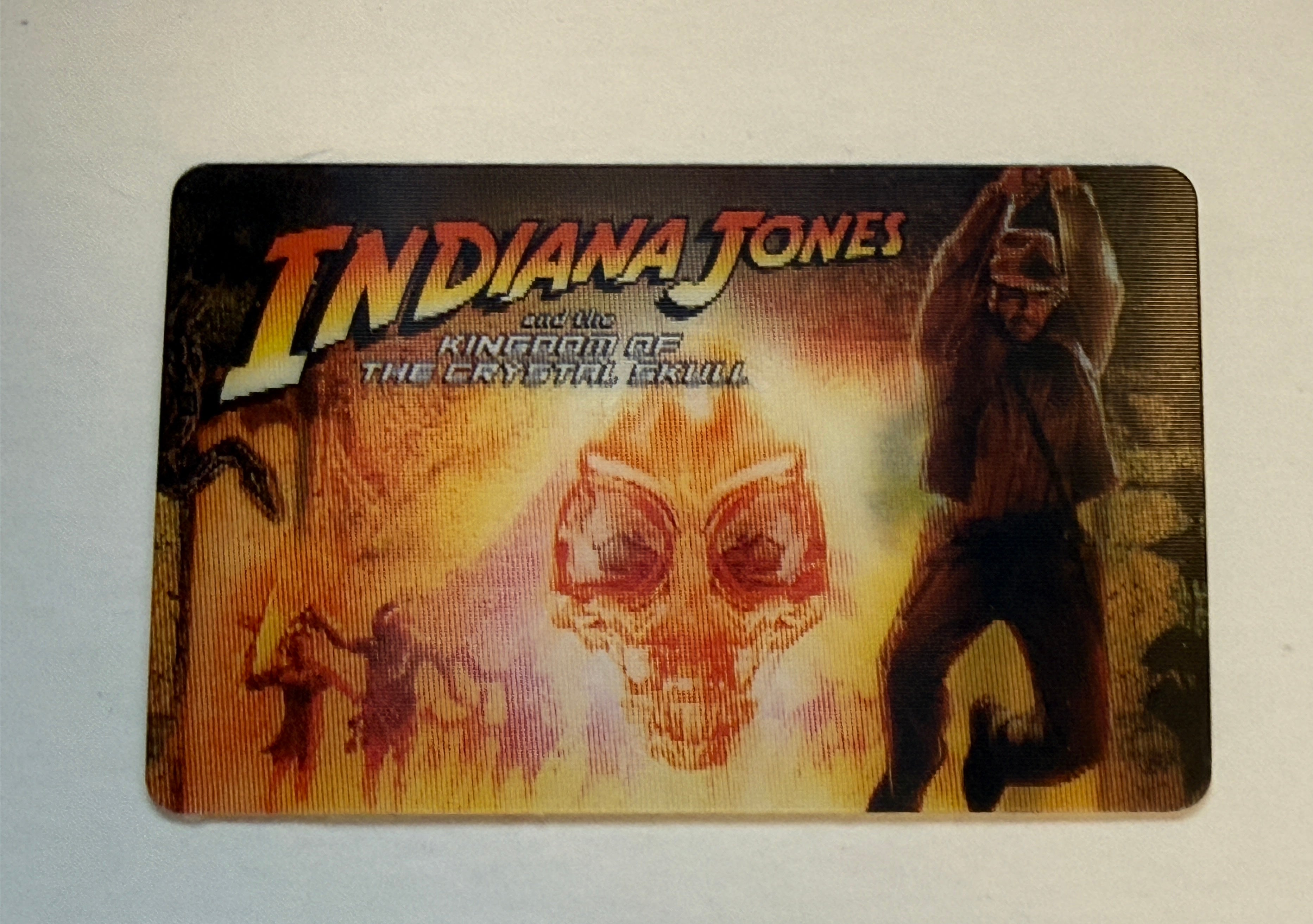 Raiders of the lost Ark, rare lenticular movie card