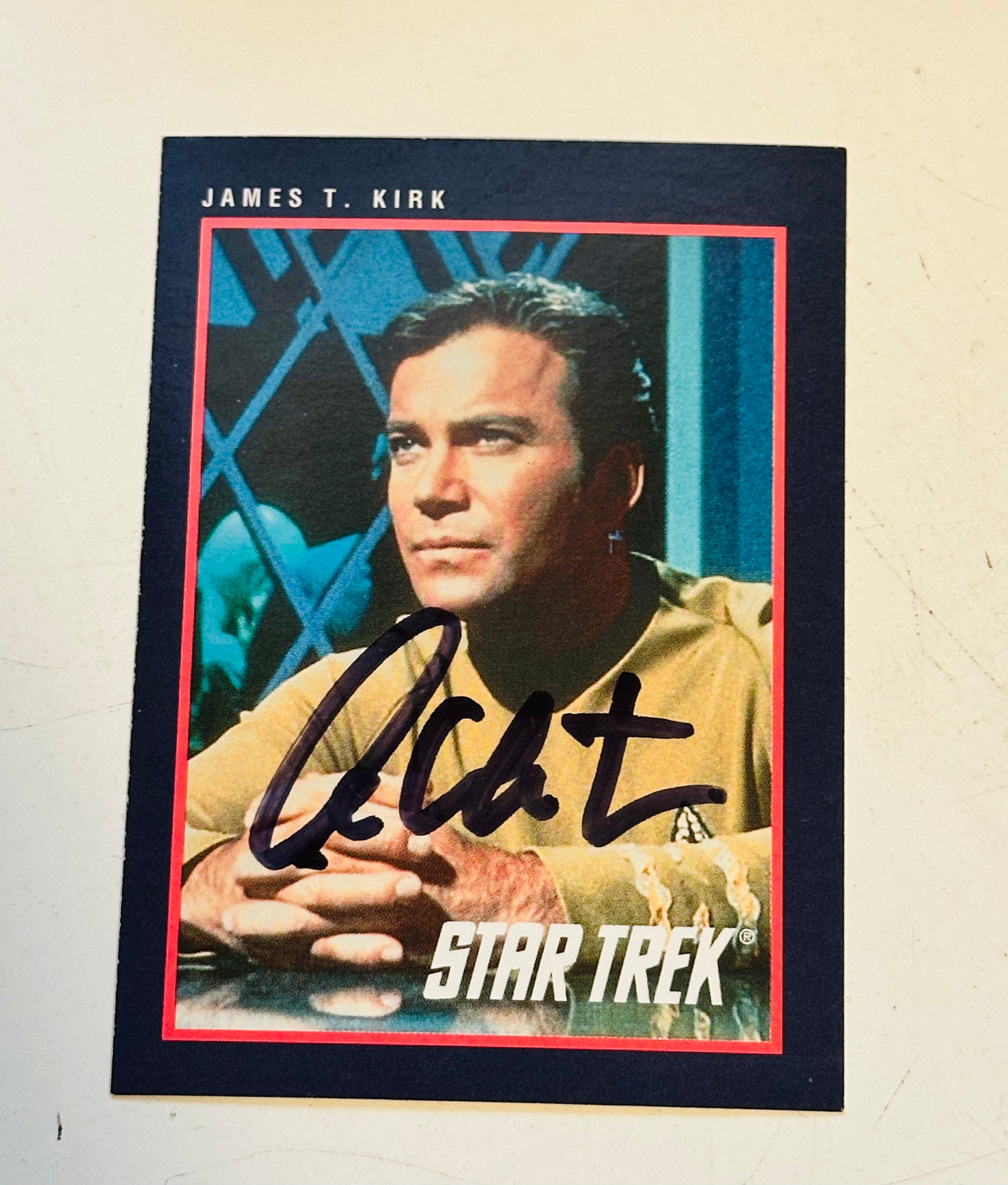 Star Trek William Shatner autographed card certified by Fanexpo COA