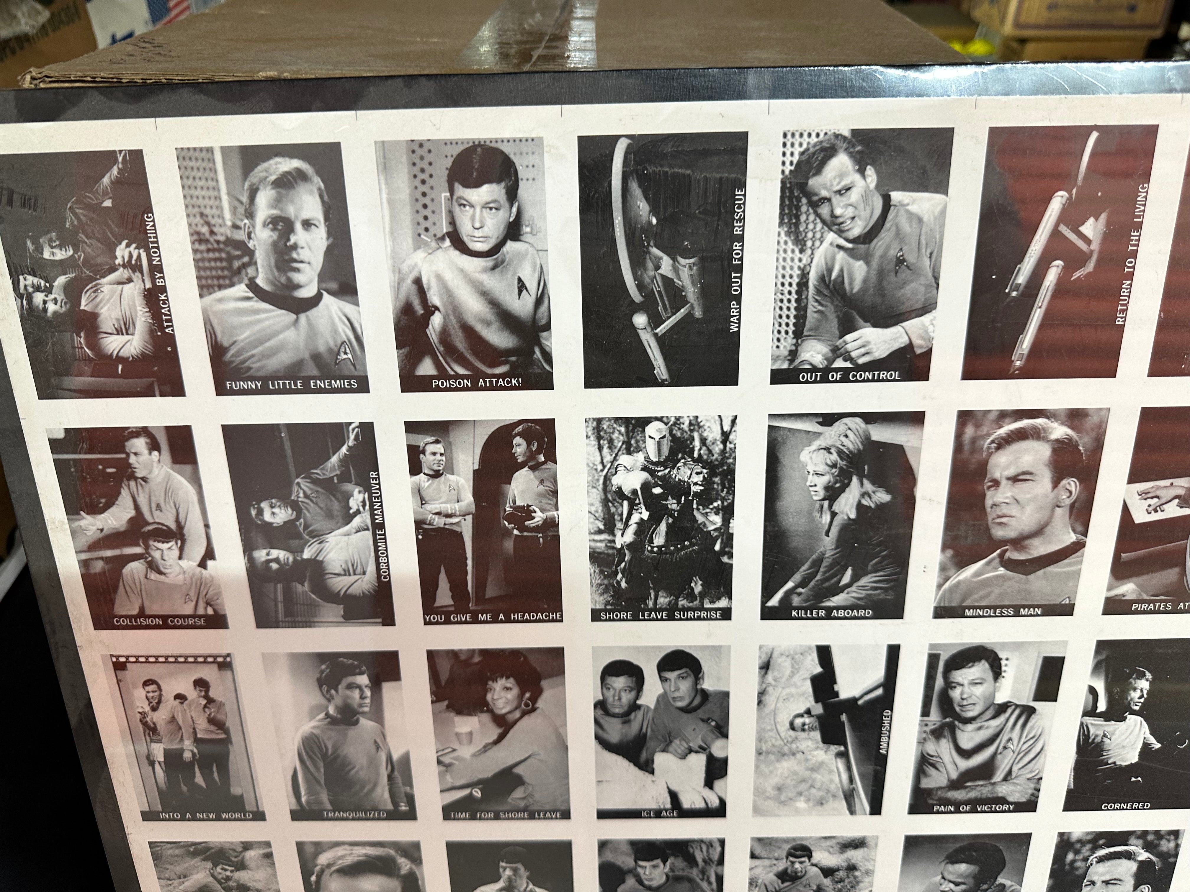 Star Trek TV show original series rare uncut cards matted sheet reprint 1970s or 1980s?