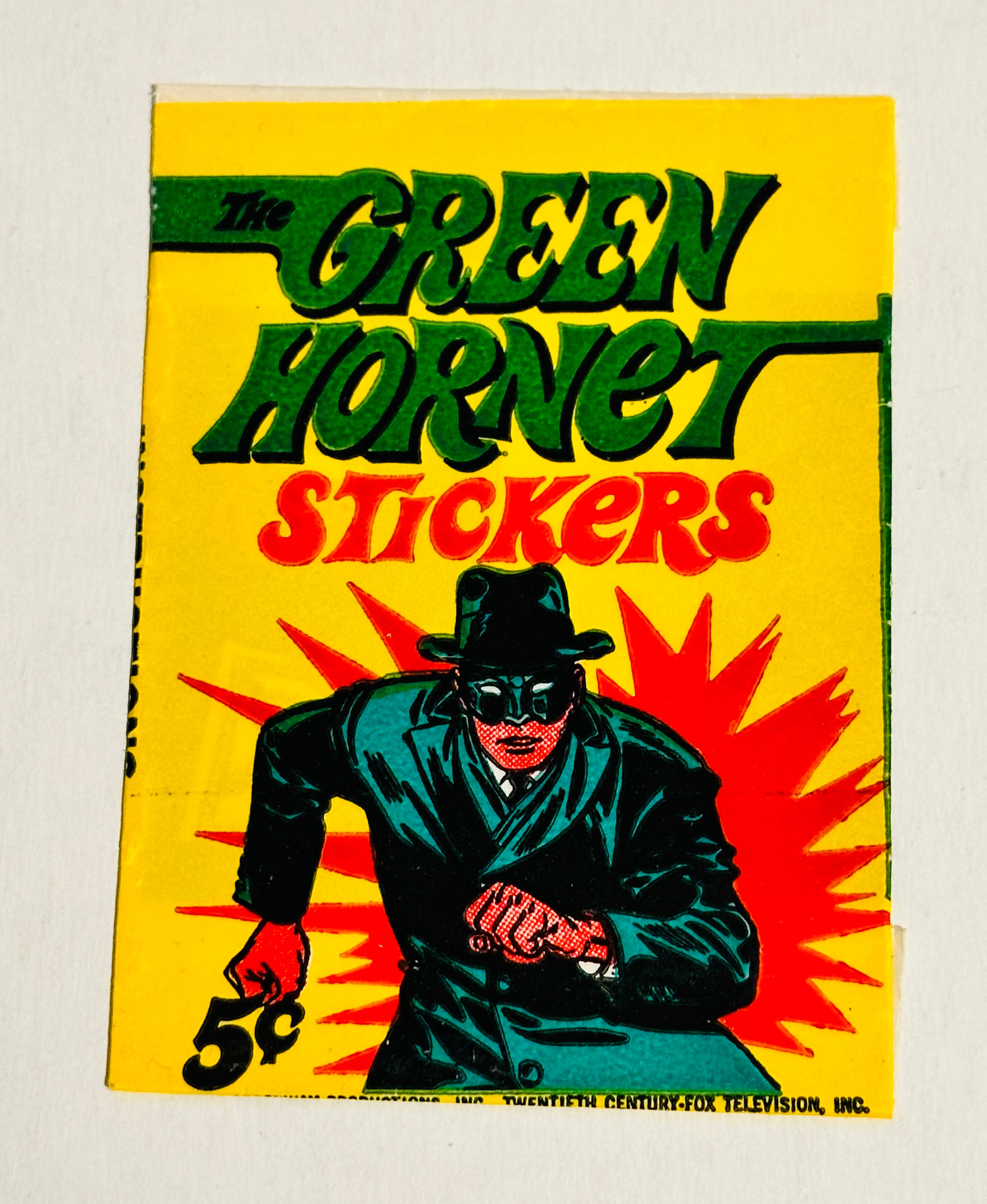 Green Hornet Opc Canadian version rarer stickers wrapper 1966