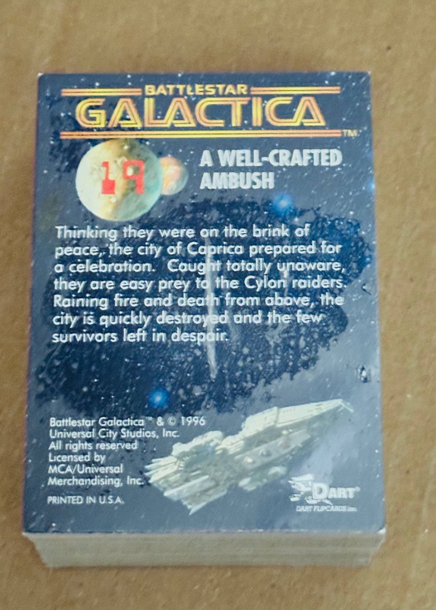 Battlestar Galactica Dart foil factory cards set 1996