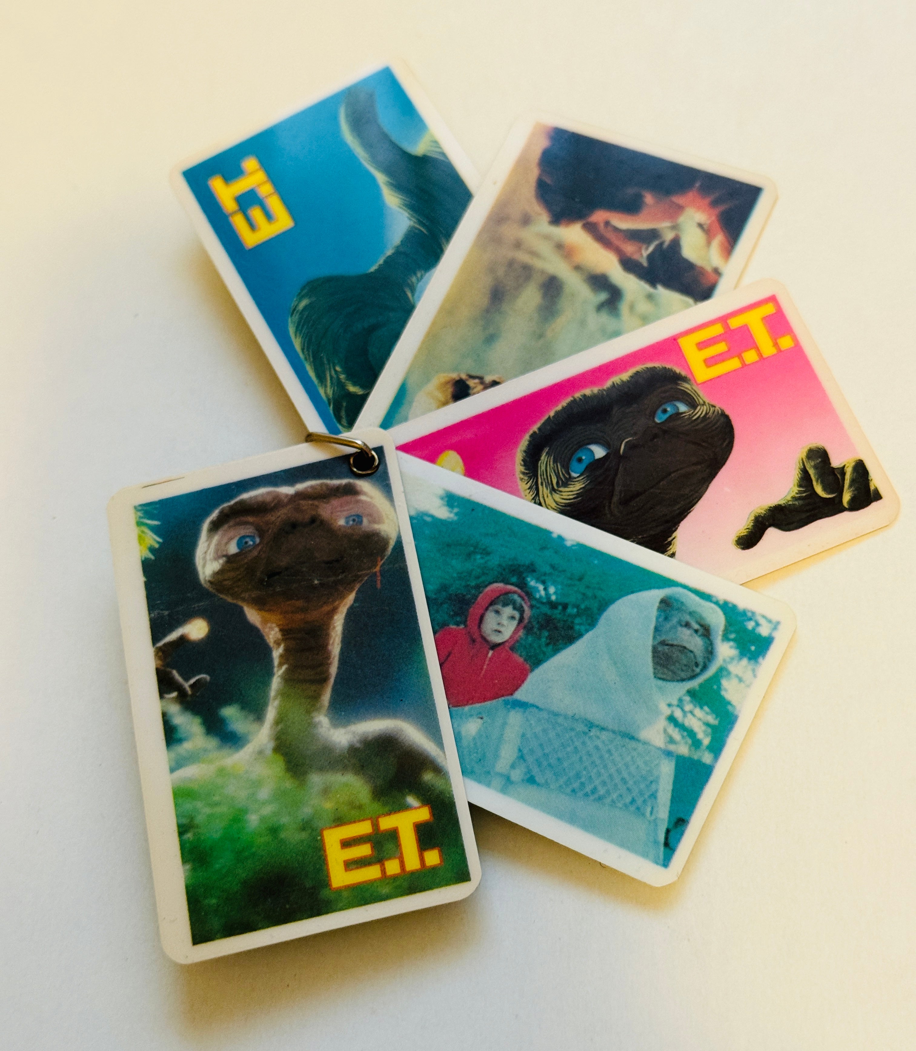 ET movie vintage photo cards keychain 1982