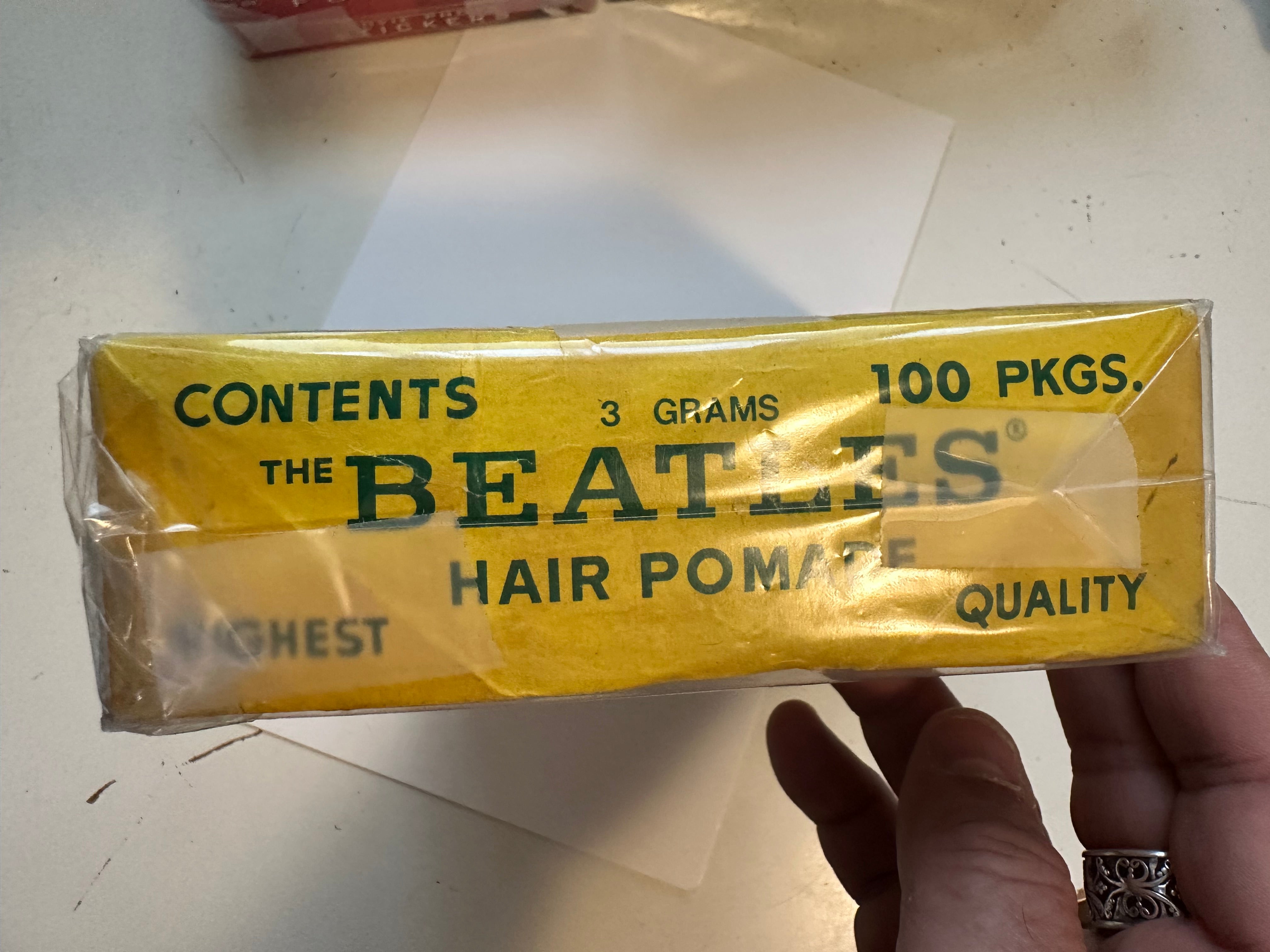 Beatles original very rare 100 packs of hair gel full box 1964