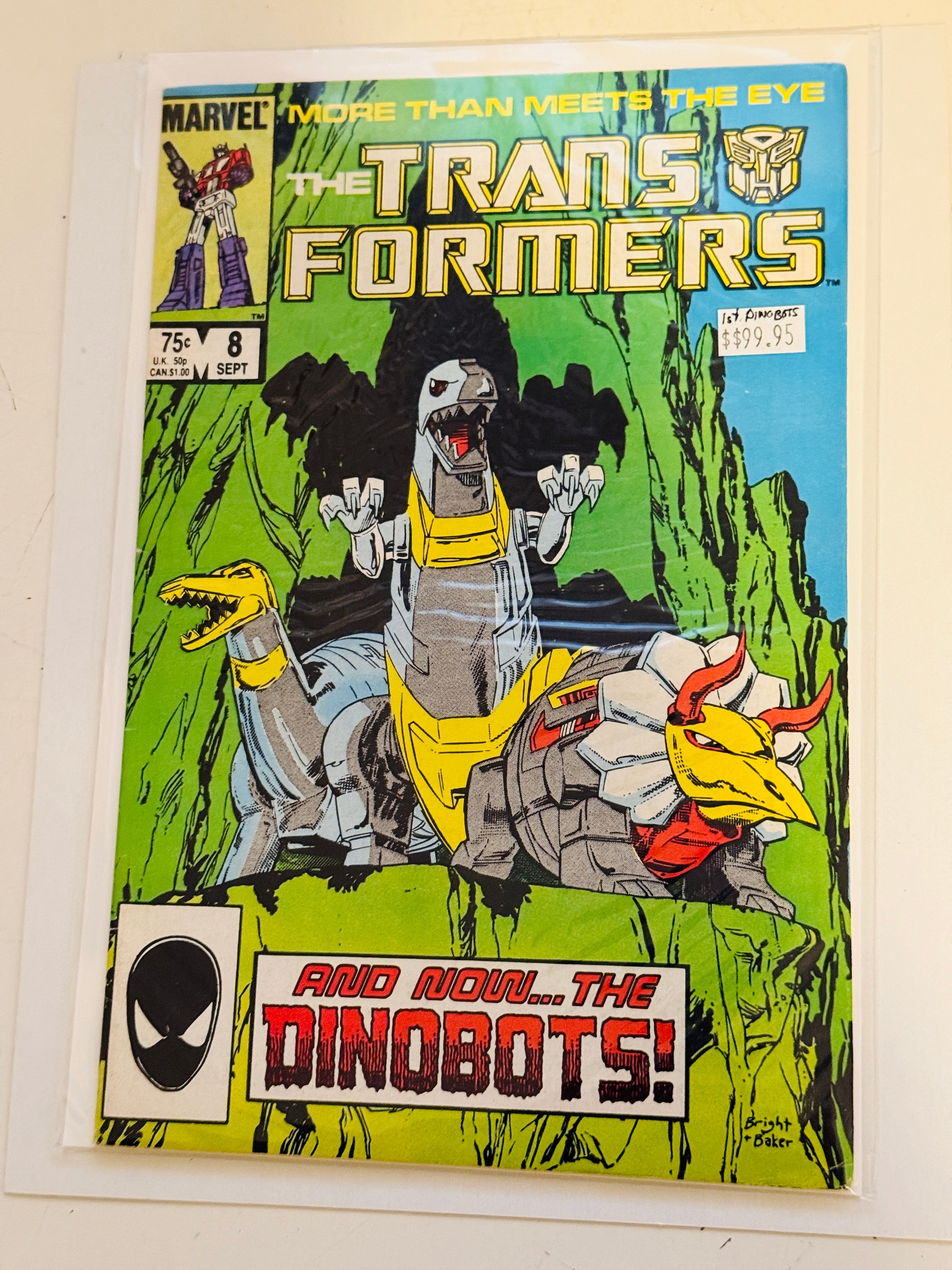 Transformers #8VintageComic book–first app. Dinobots
