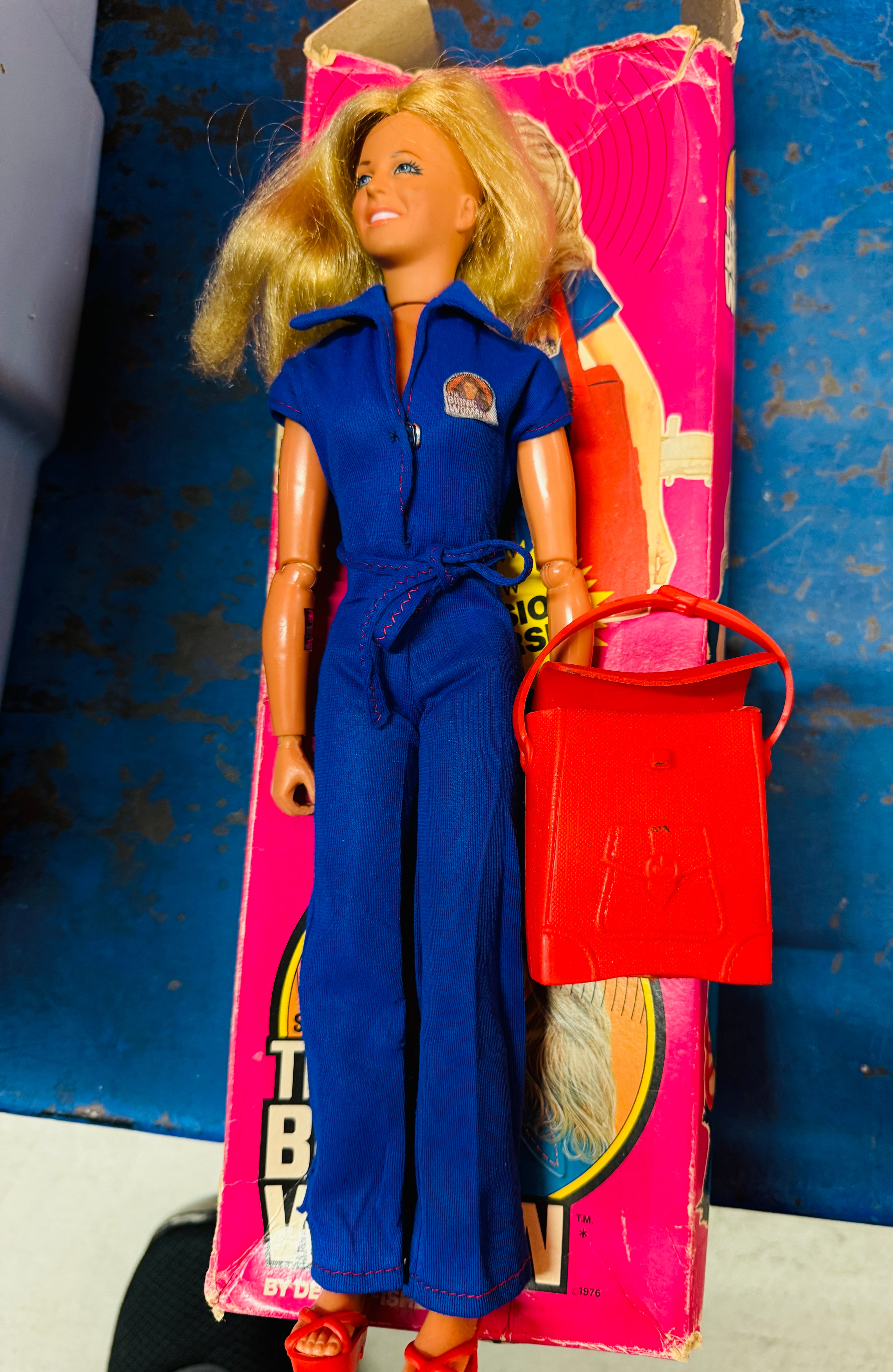 Bionic Woman rare vintage original doll with mission purse and accessories in box 1977