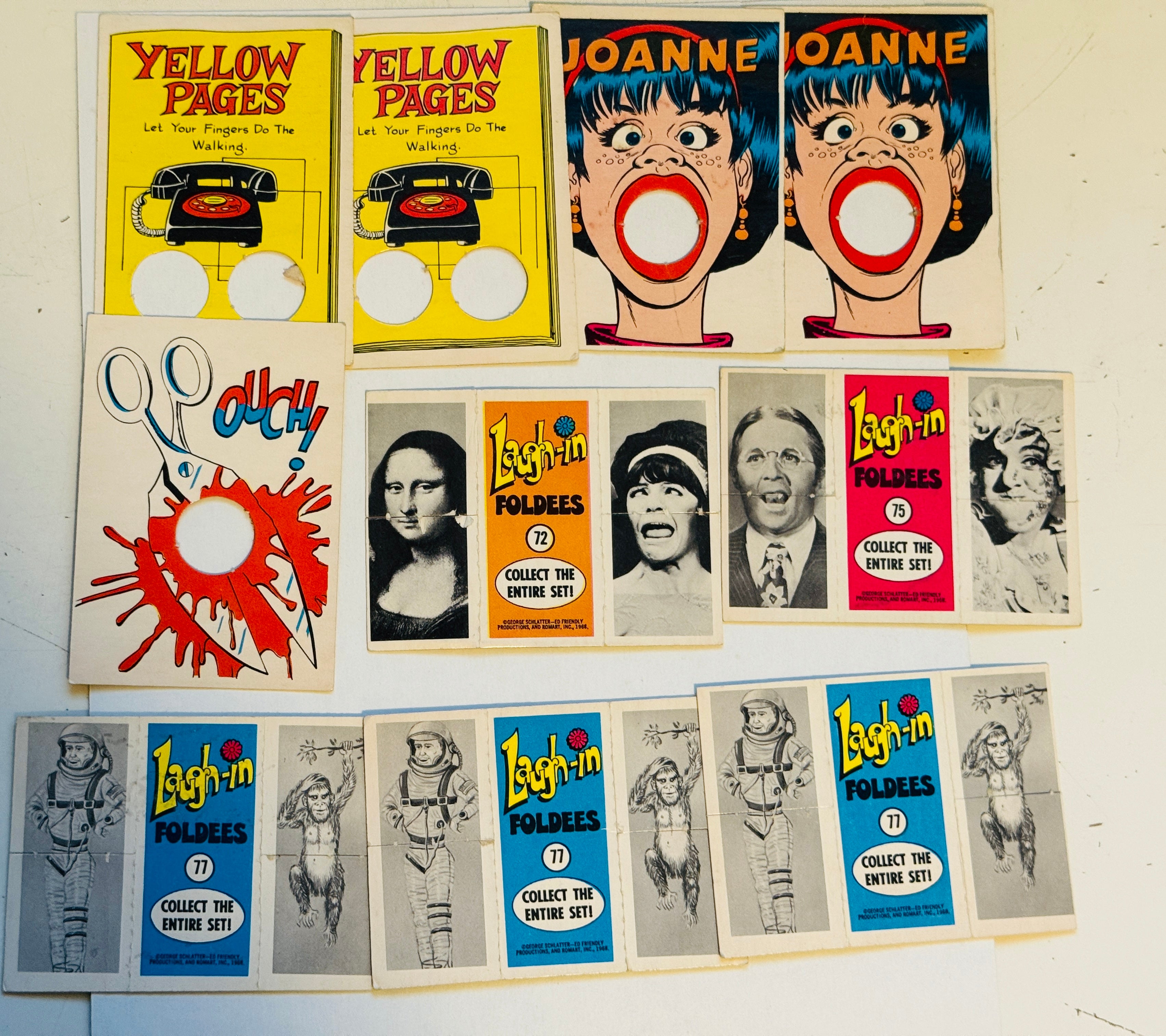 Laugh-In TV show rare 10 insert cards lot deal 1968