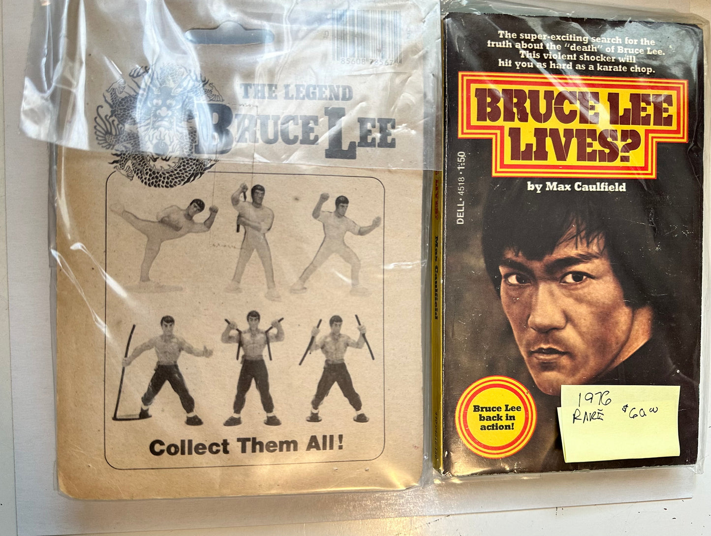 Bruce Lee rare vintage toy and book lot deal