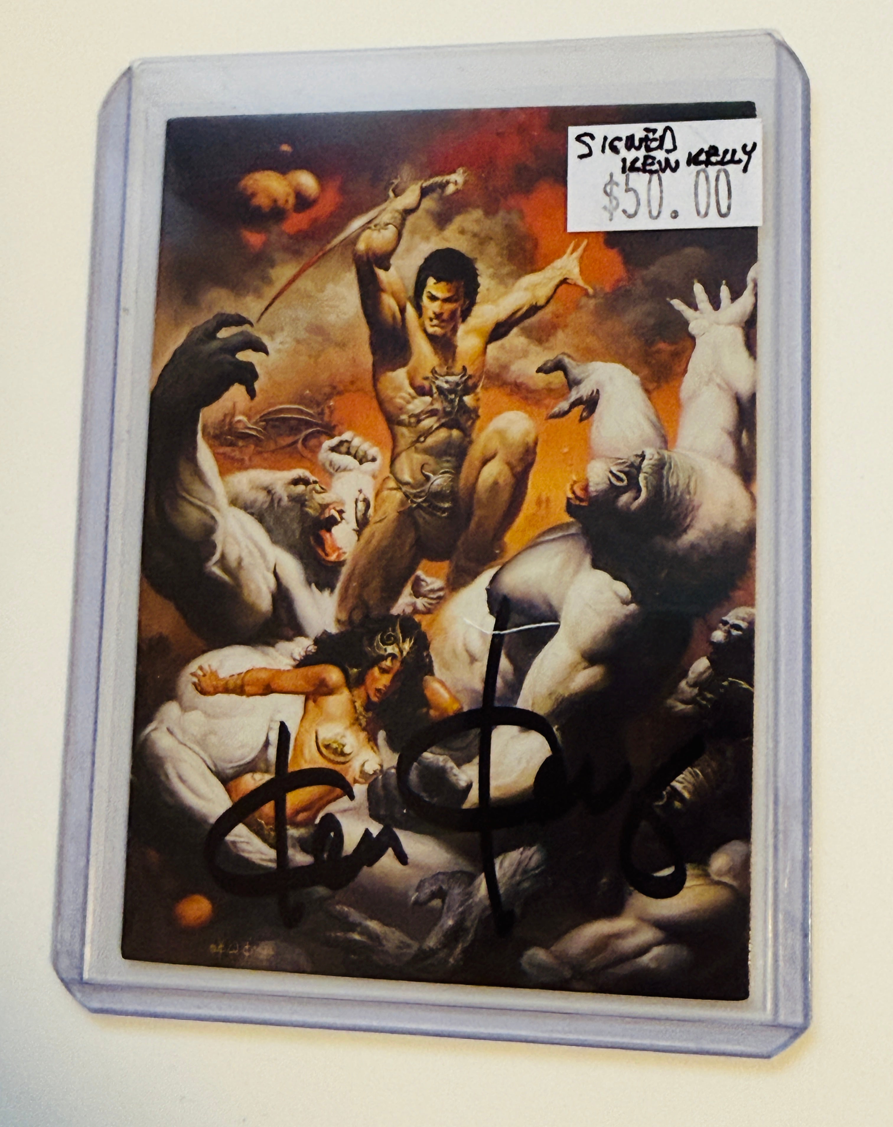 Ken Kelly rare autographed, John Carter Mars fantasy trading card 1992 certified