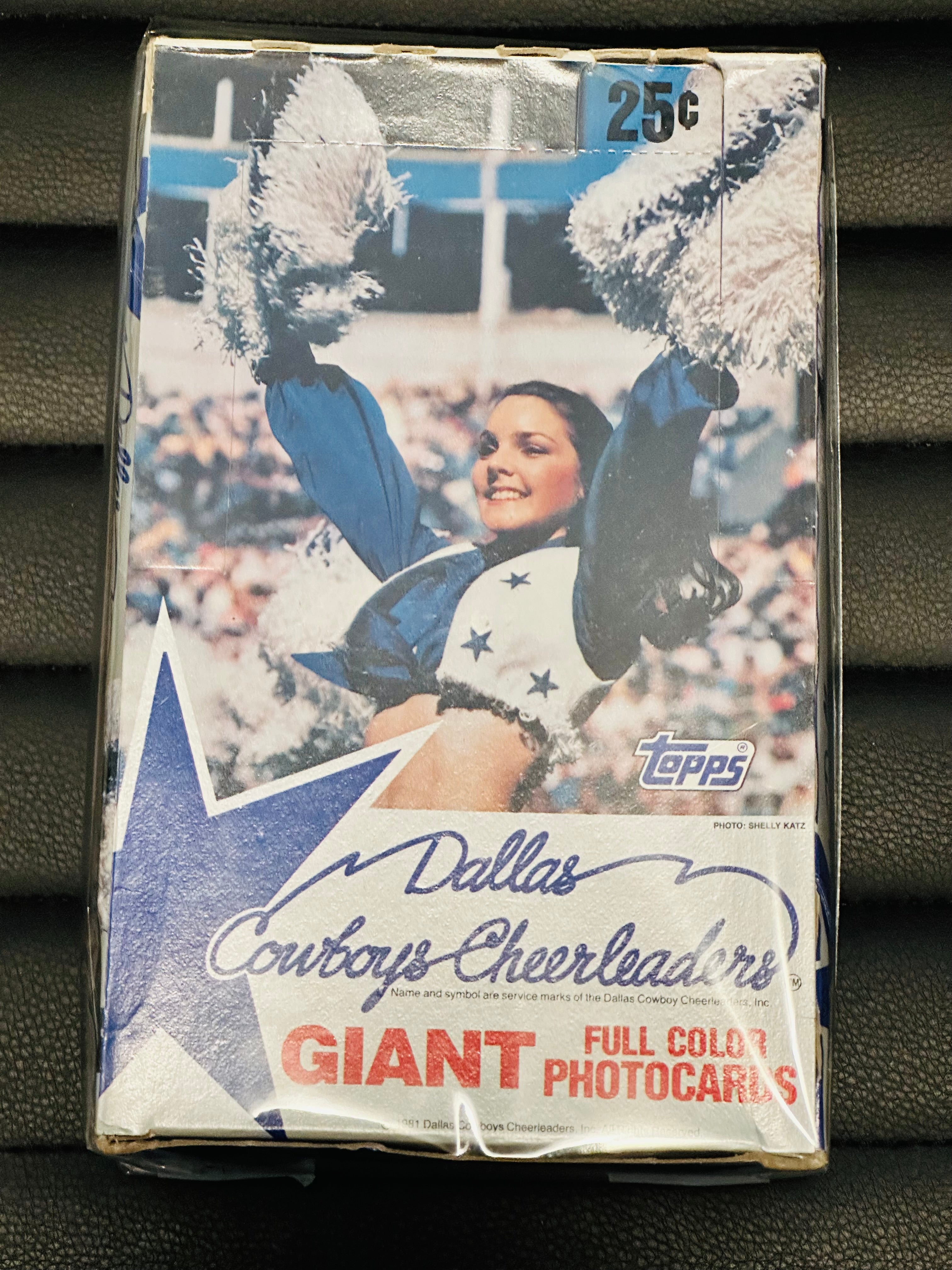 Dallas Cowboys football cheerleaders photo cards, box 36, packs, 1981