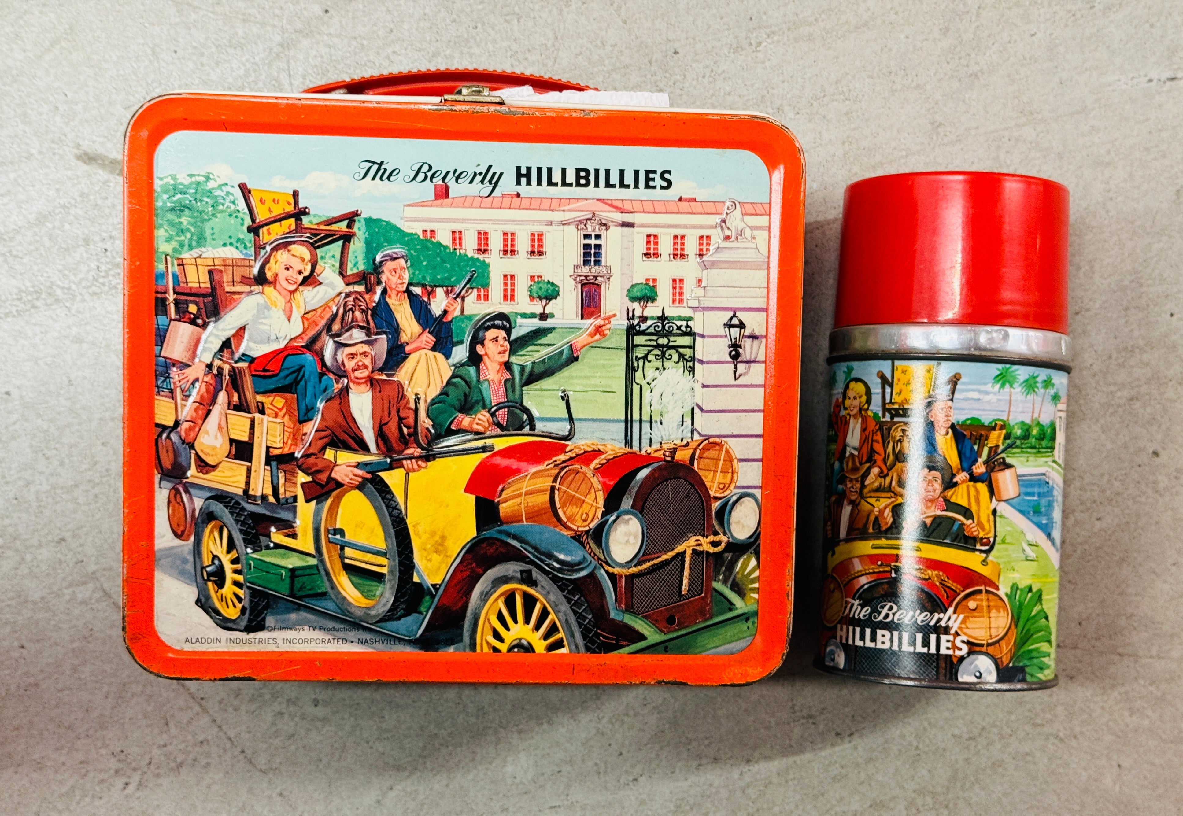 Beverly hillbillies TV show rare lunchbox and thermos 1963