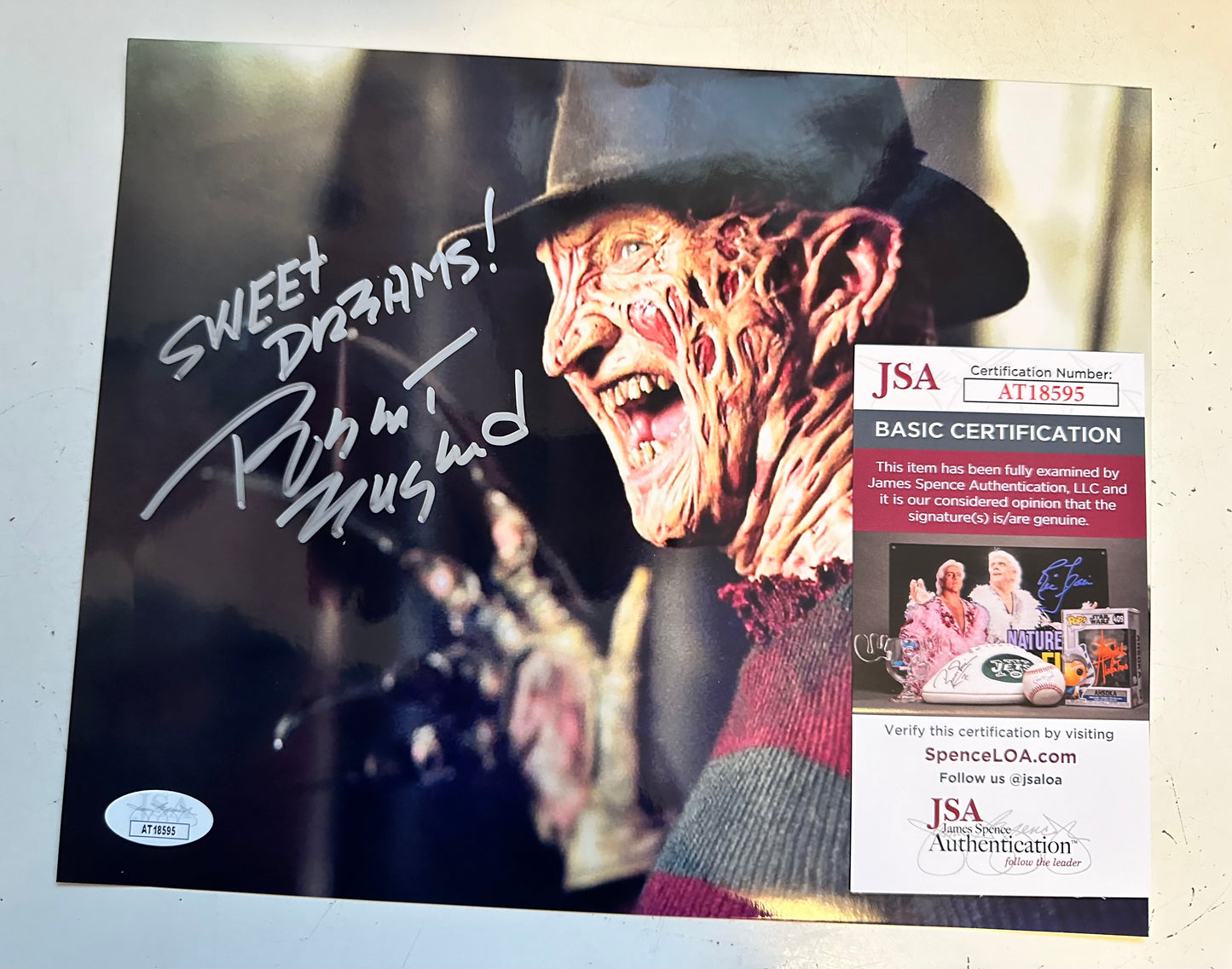 Nightmare on Elm Street Robert Englund autograph 8x10 photo JSA certified