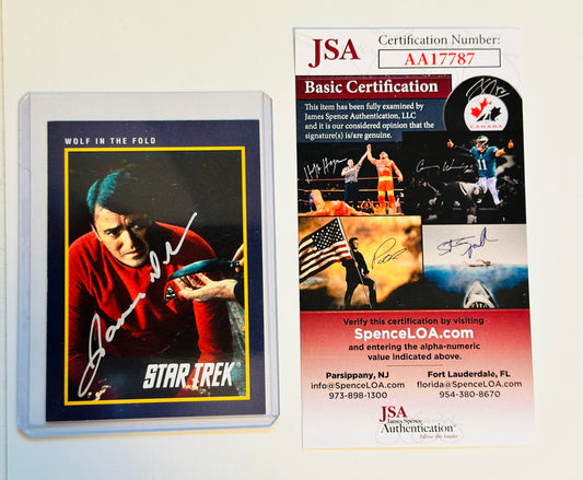 Star Trek legend Scotty (James Doohan) rare signed card JSA certified