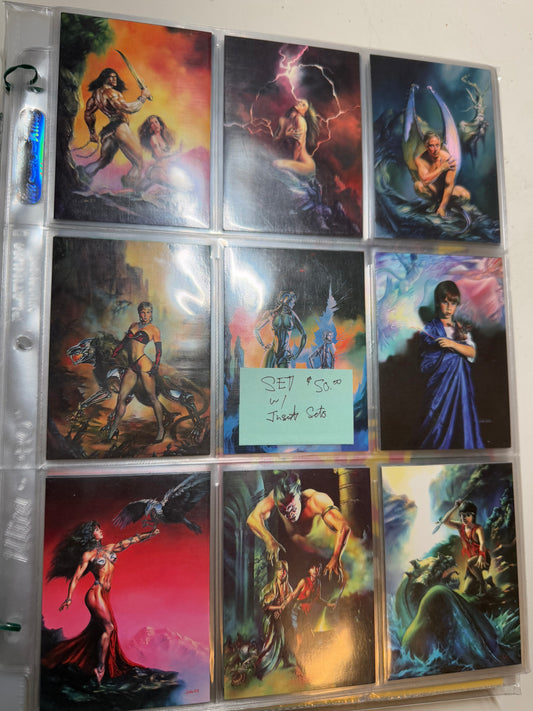 Boris Fantasy Art cards set plus insert cards set in pages 1990s