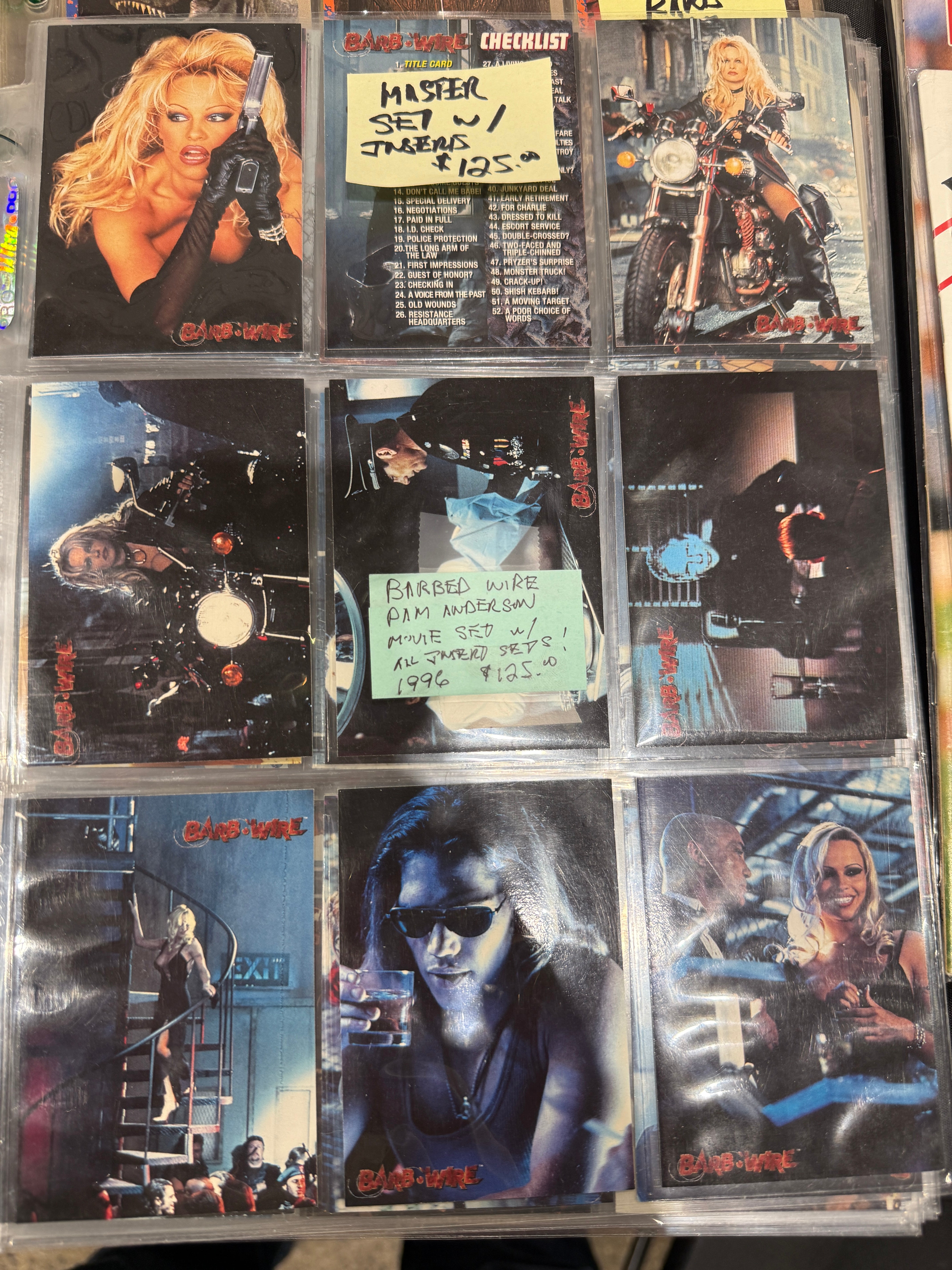 Pamela Anderson Barbwire movie cards set plus embossed insert set in Pages