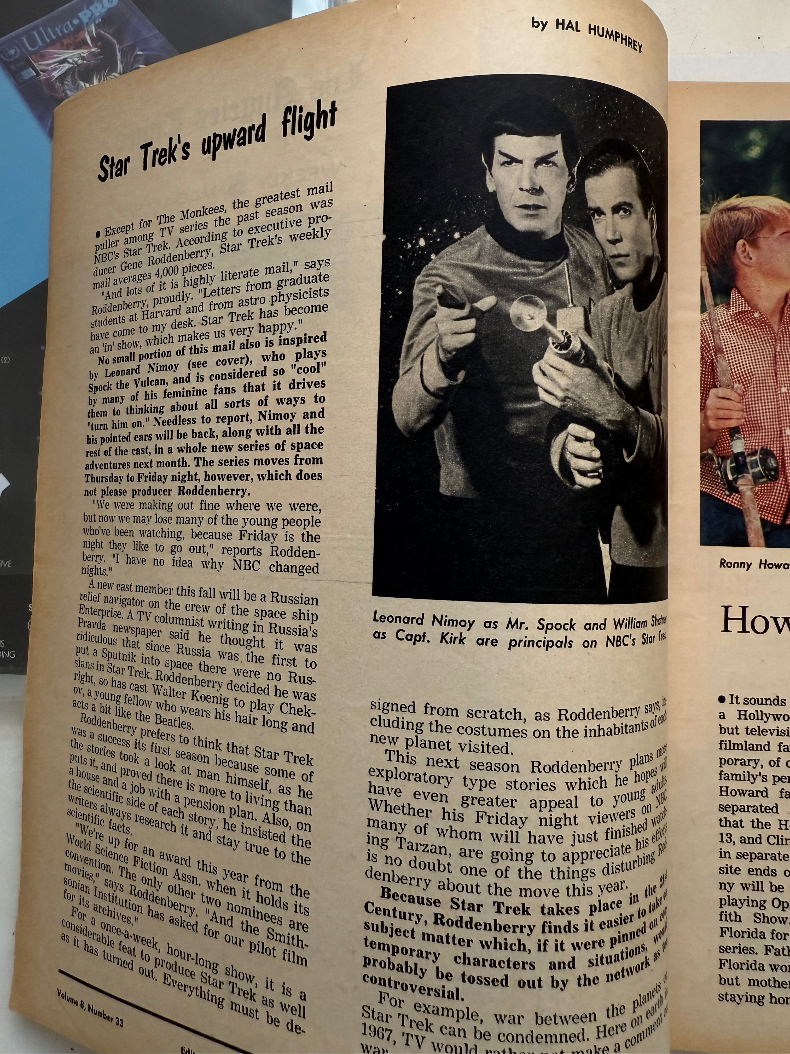 Star Trek rare LA Times TV guide insert 1967