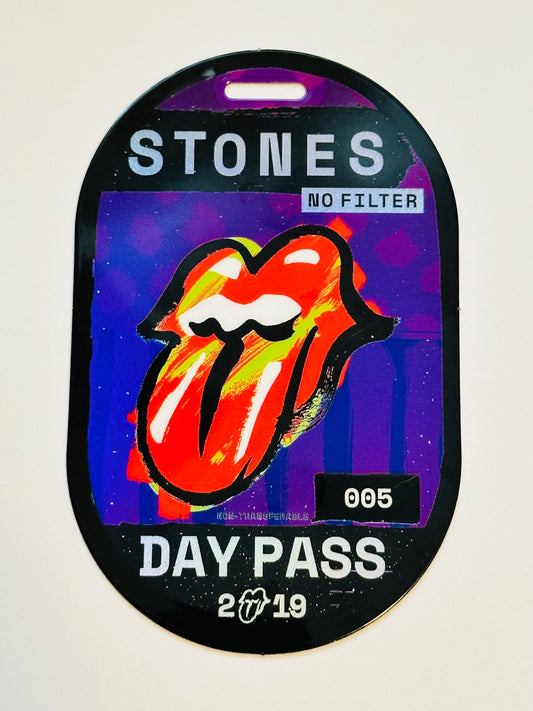 Rolling Stones rare backstage concert pass laminated 2019