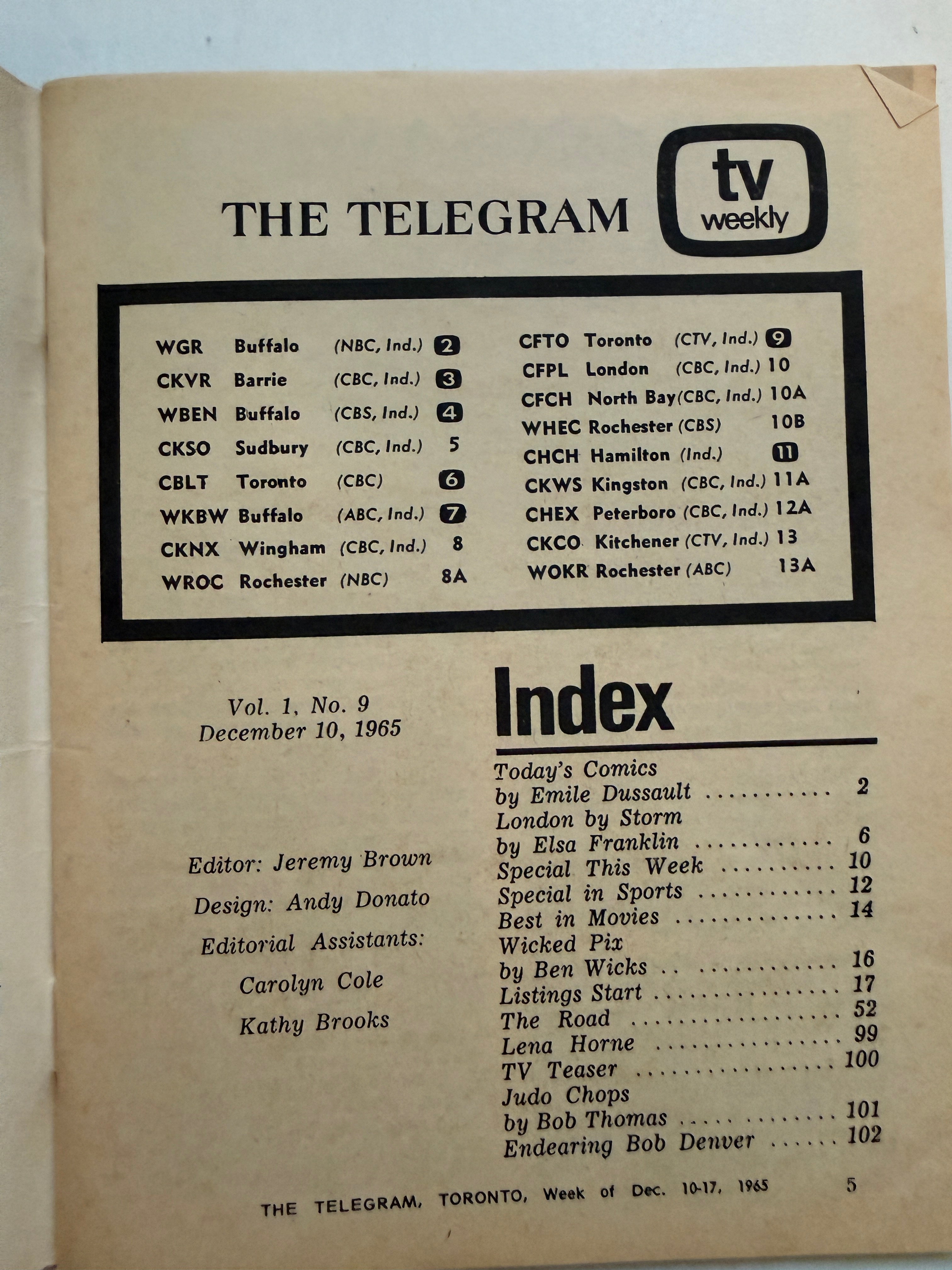 Dick Van Dyke vintage TV Guide 1965