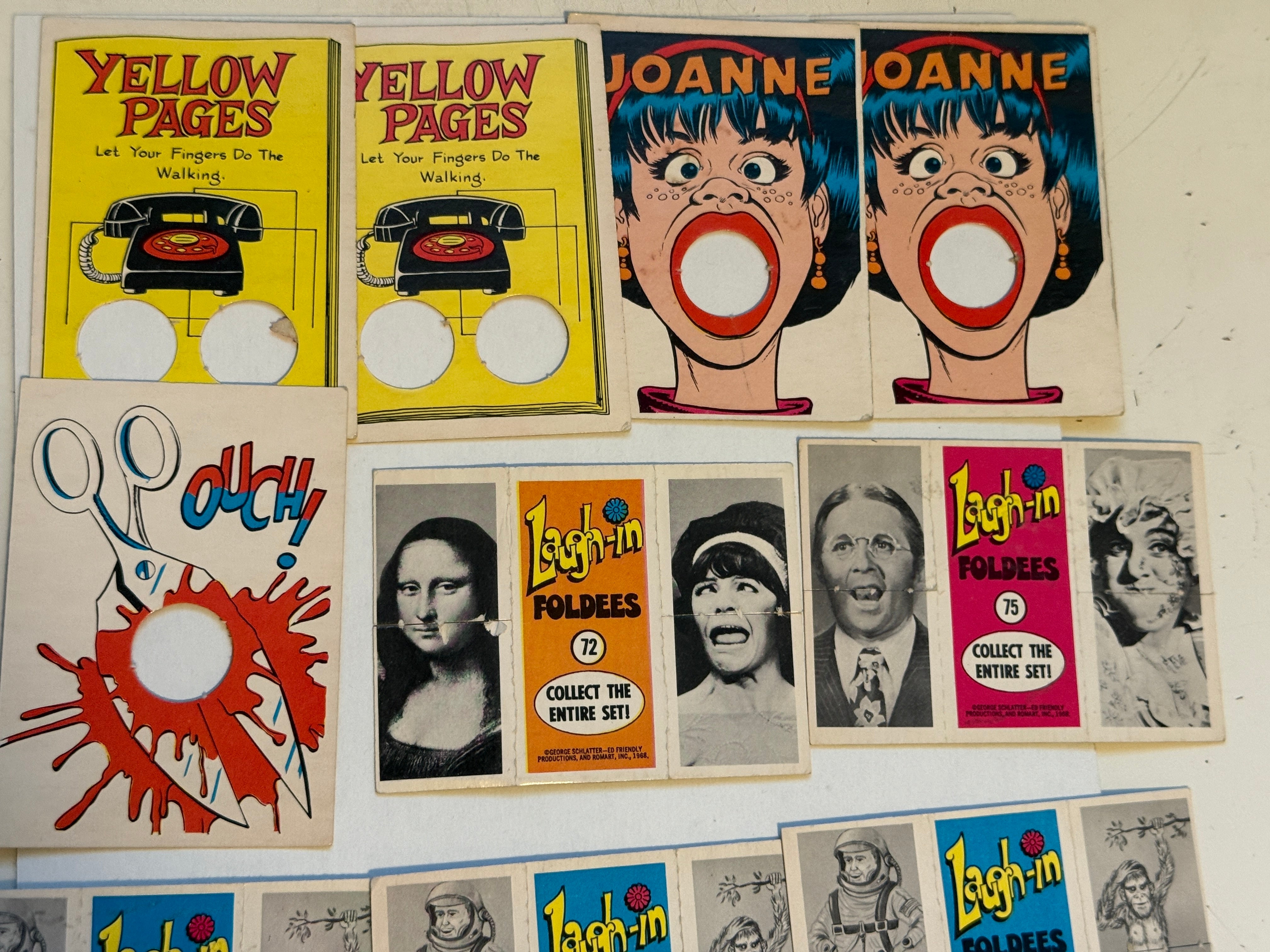 Laugh-In TV show rare 10 insert cards lot deal 1968