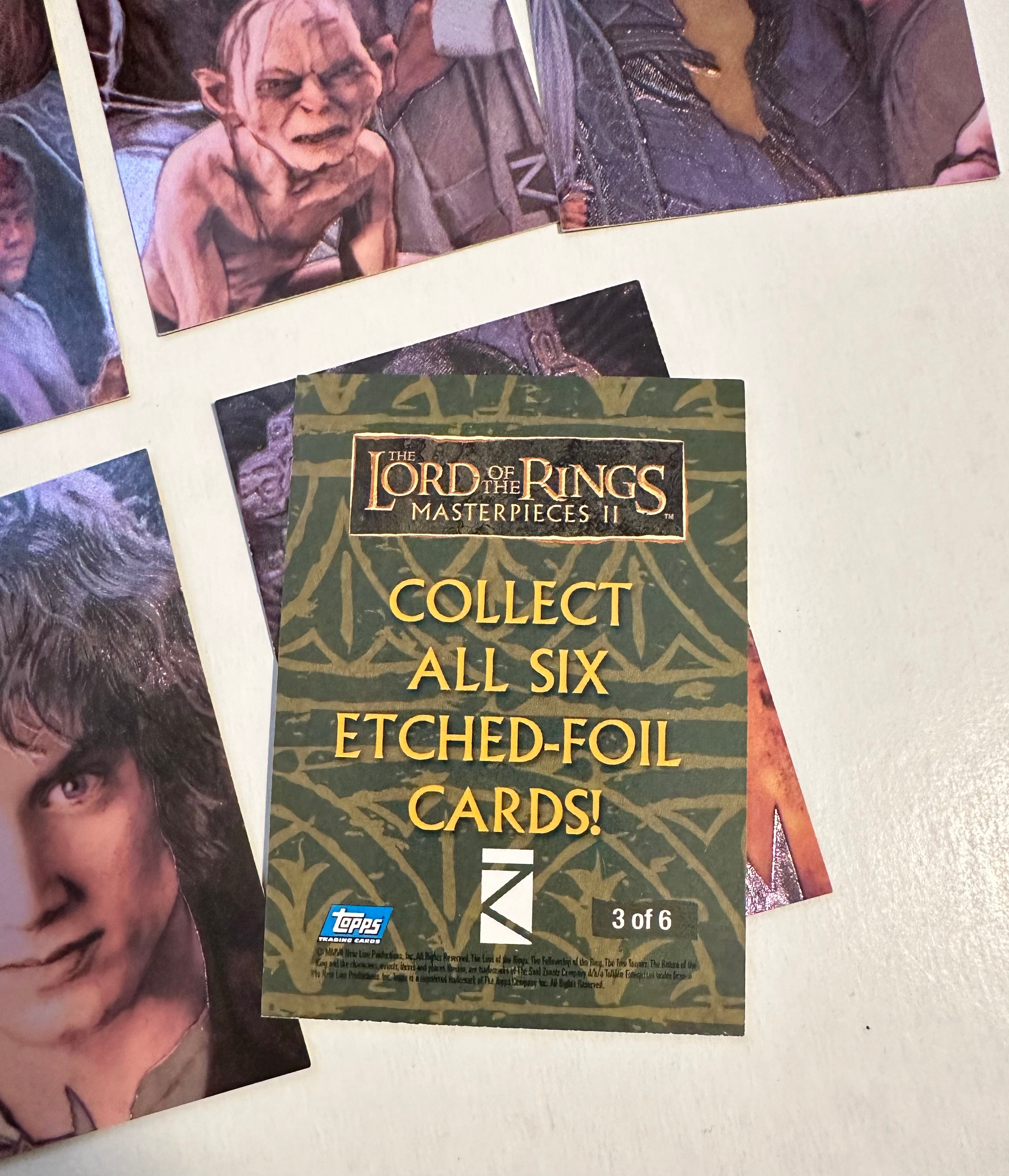 Lord of the Rings rare spectra etched insert cards set