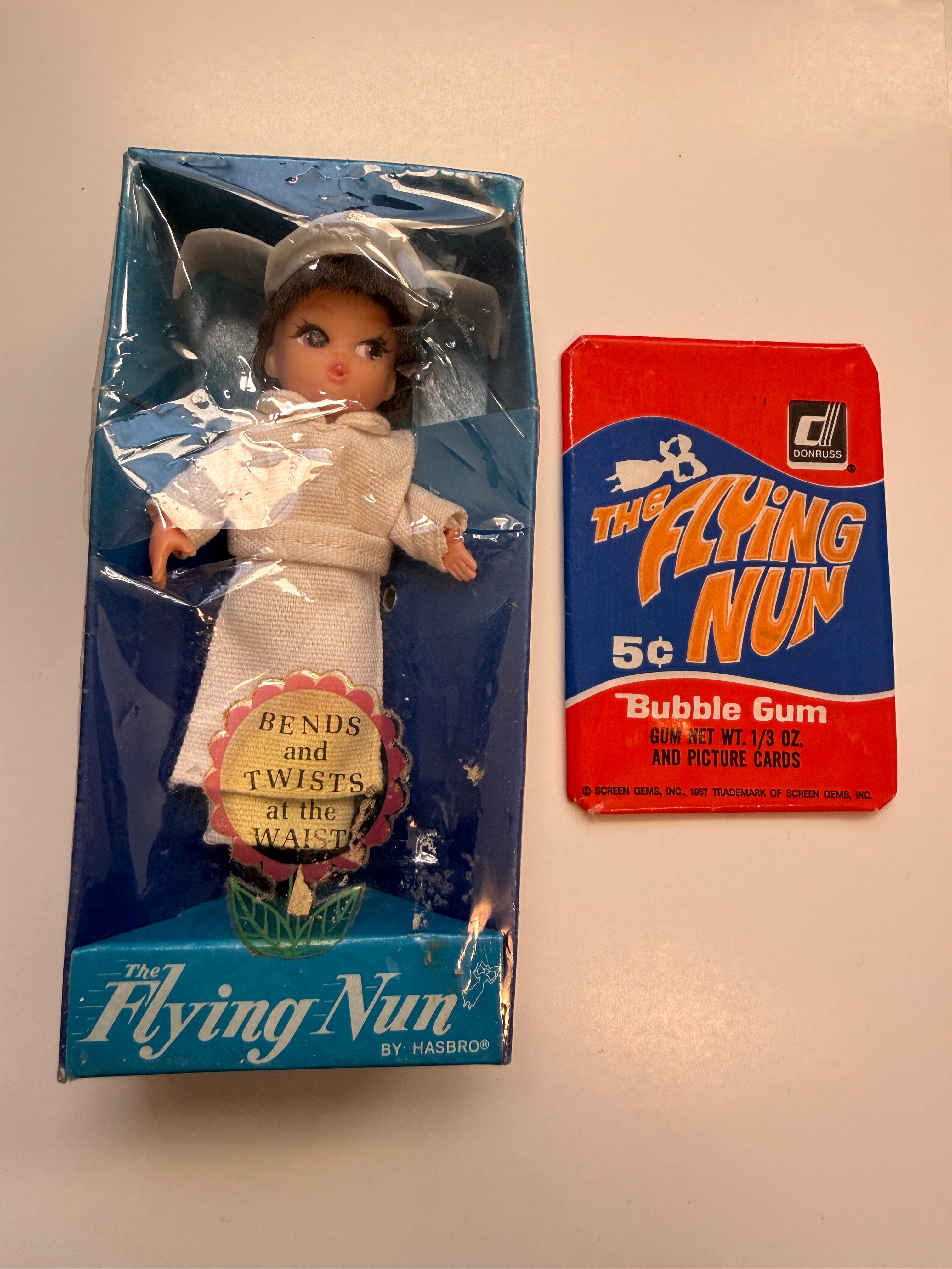 Flying Nun TV show rare vintage doll in package with card wrapper 1967