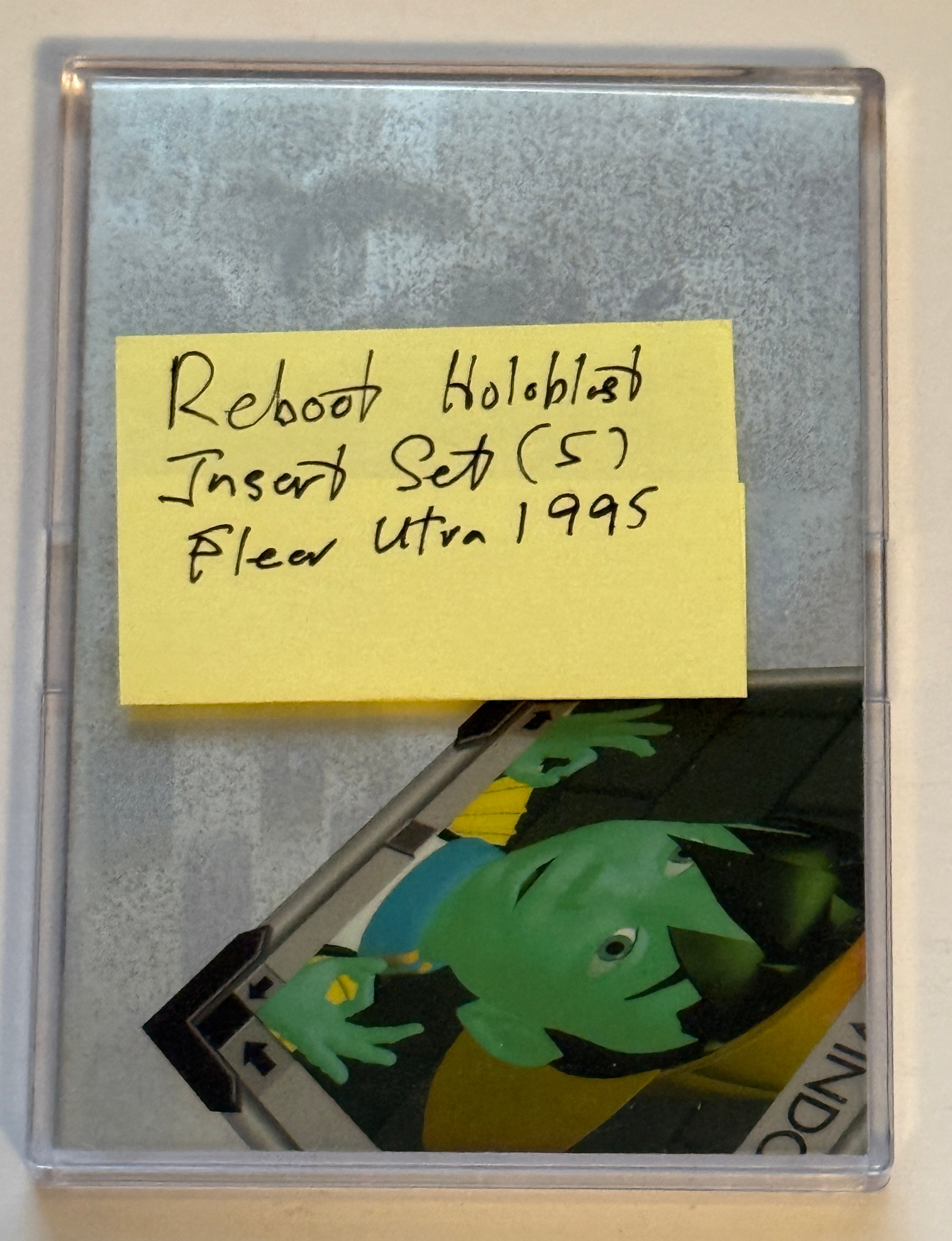 Reboot TV show holoblast hologram insert cards set 1995